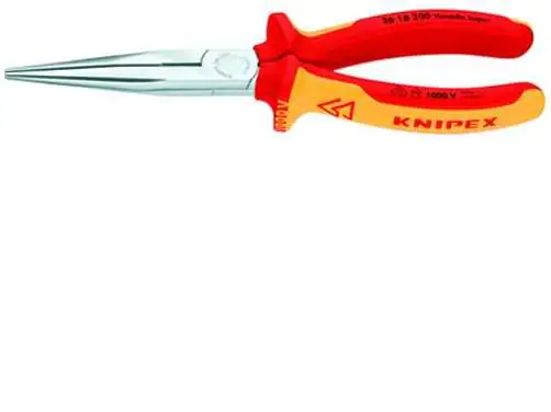 Knipex Flachrundzange 200 mm VDE mit Schneide