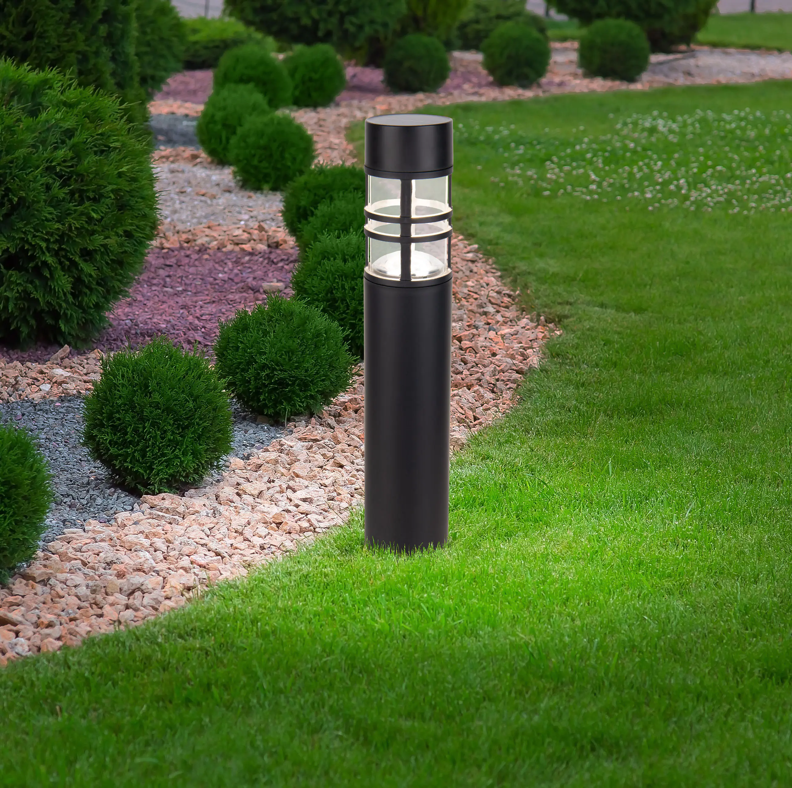 Light & More LED Solarleuchte Erdspieß mit Dämmerungssensor schwarz Light & More LED Solarleuchte Erdspieß mit Dämmerungssensor schwarz