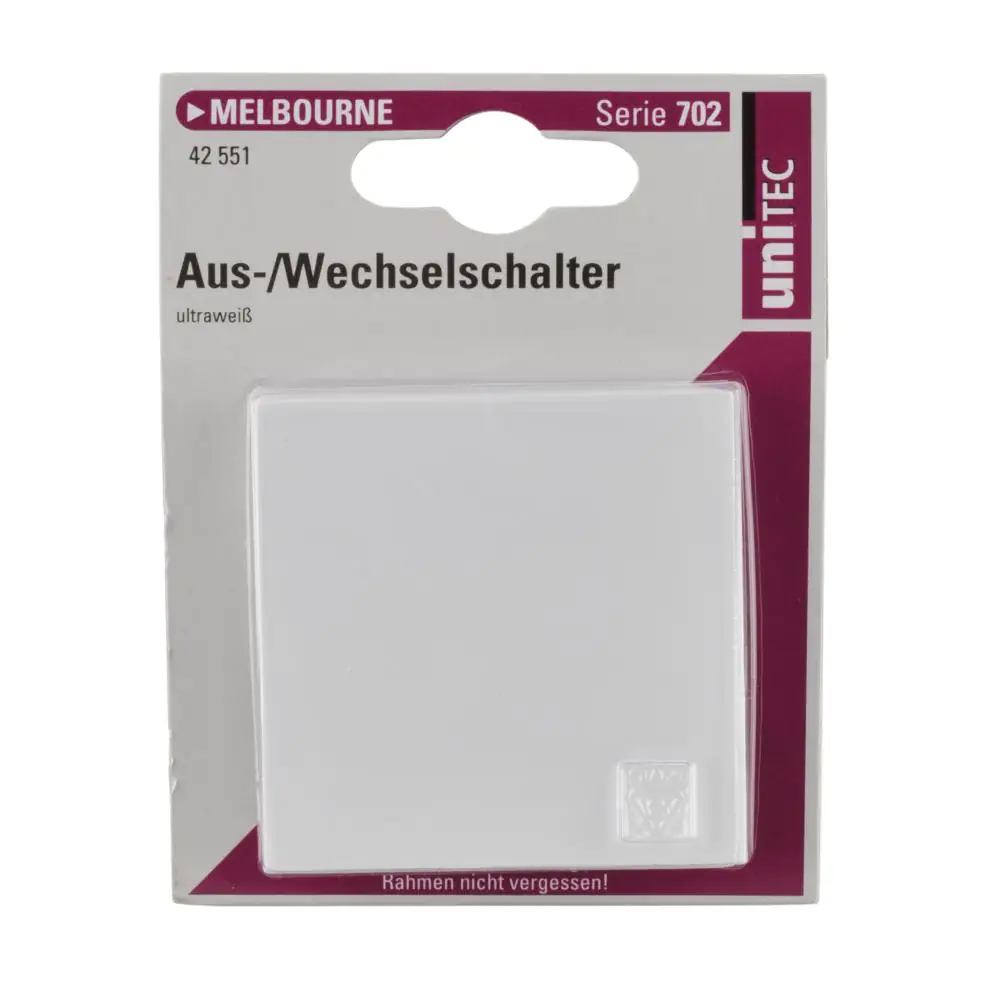 Unitec Aus-Wechselschalter mit Wippe ultraweiß, Serie Melbourne Unitec Aus-Wechselschalter mit Wippe ultraweiß, Serie Melbourne