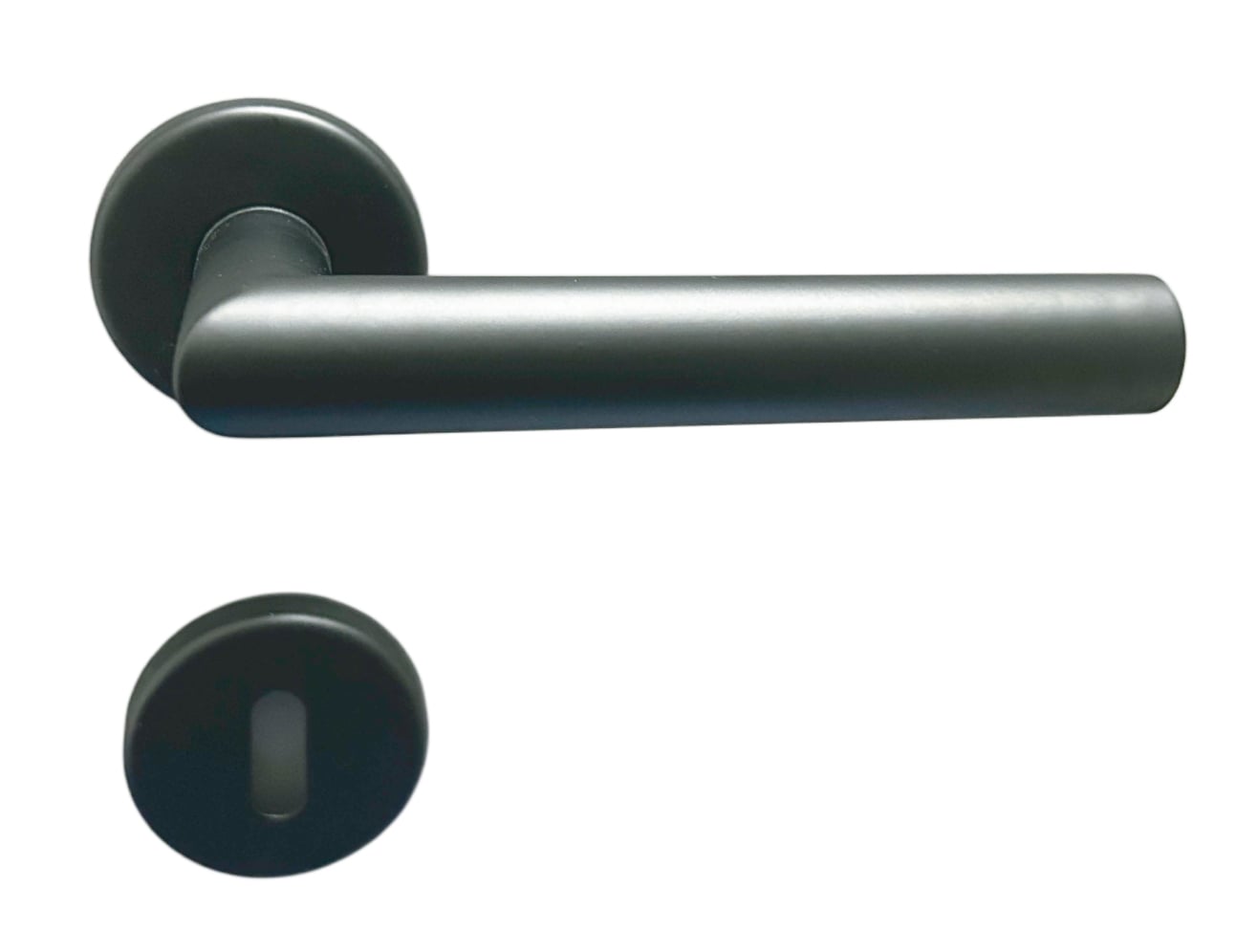 TrendLine Türgriff-Garnitur Rosette BB Edelstahl schwarz Ø 49,1 mm