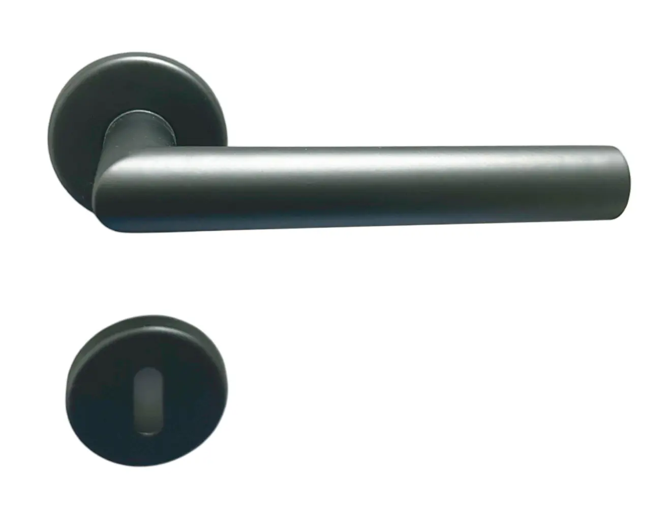 TrendLine Türgriff-Garnitur BB Edelstahl schwarz Ø 49,1 mm