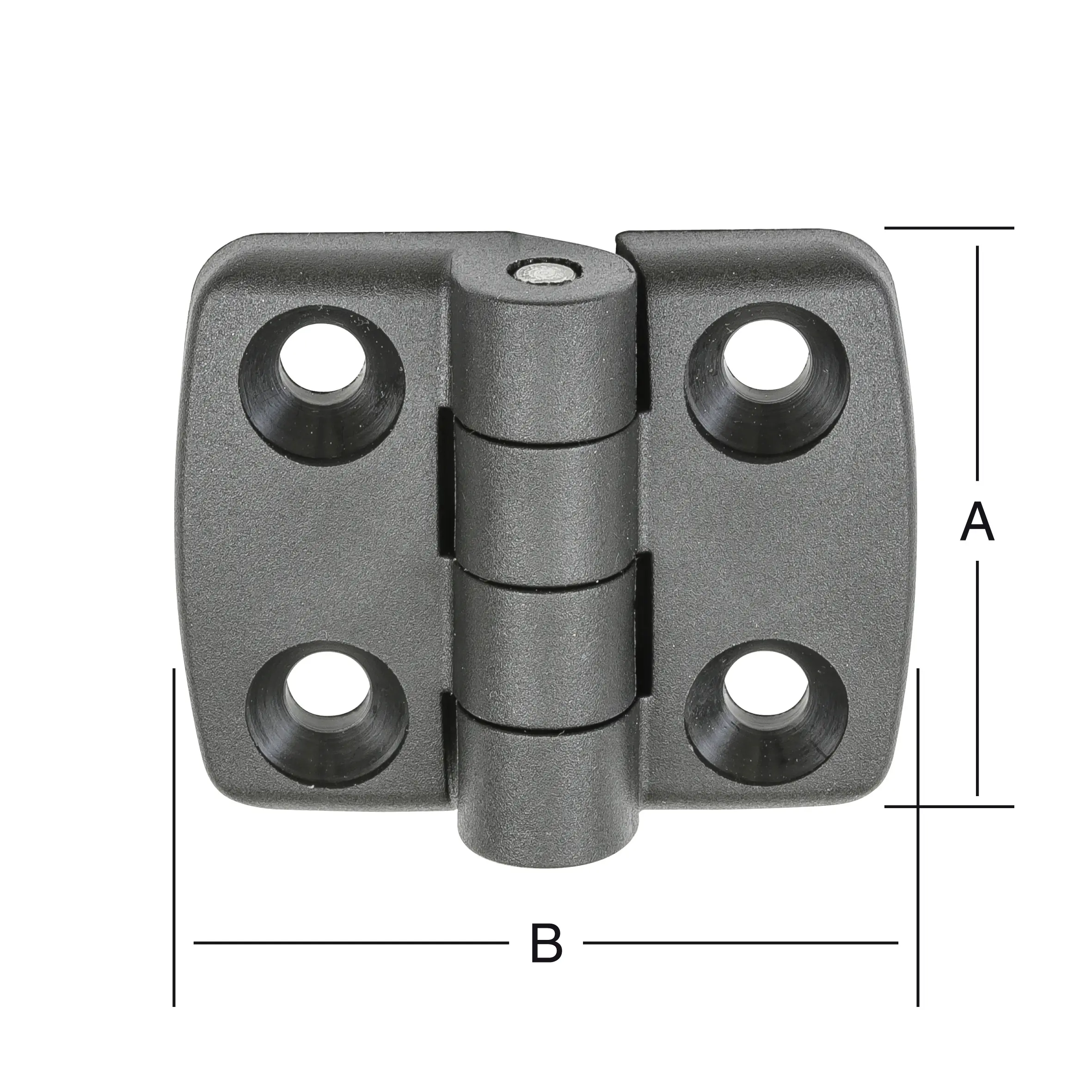 Vormann Polyamid-Scharniere schwarz 48 x 96 mm