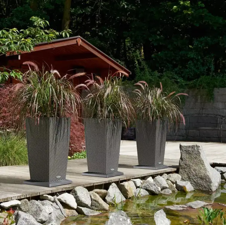 Lechuza Pflanzgefäß Cubico Cottage 30 granit