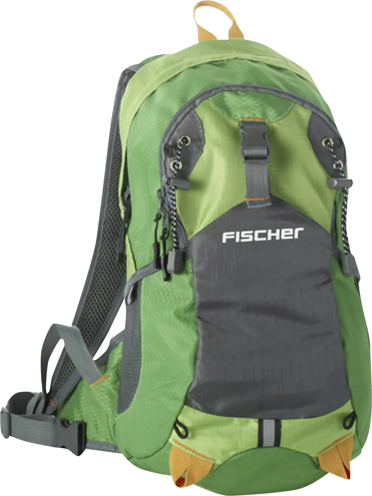 Fischer Fahrrad-Rucksack grün mit Helmnetz