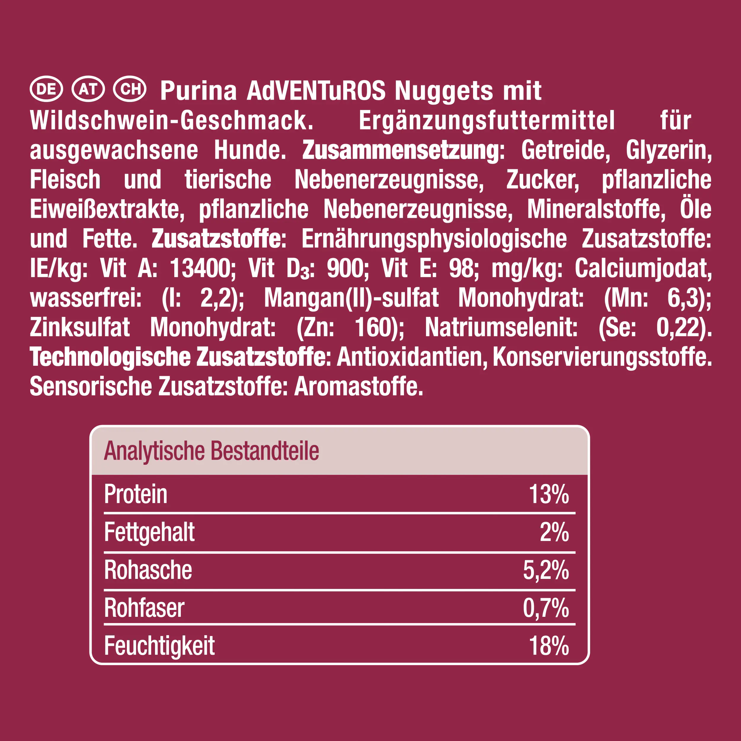 Adventuros mit Wildschweingeschmack 90 g Adventuros mit Wildschweingeschmack 90 g