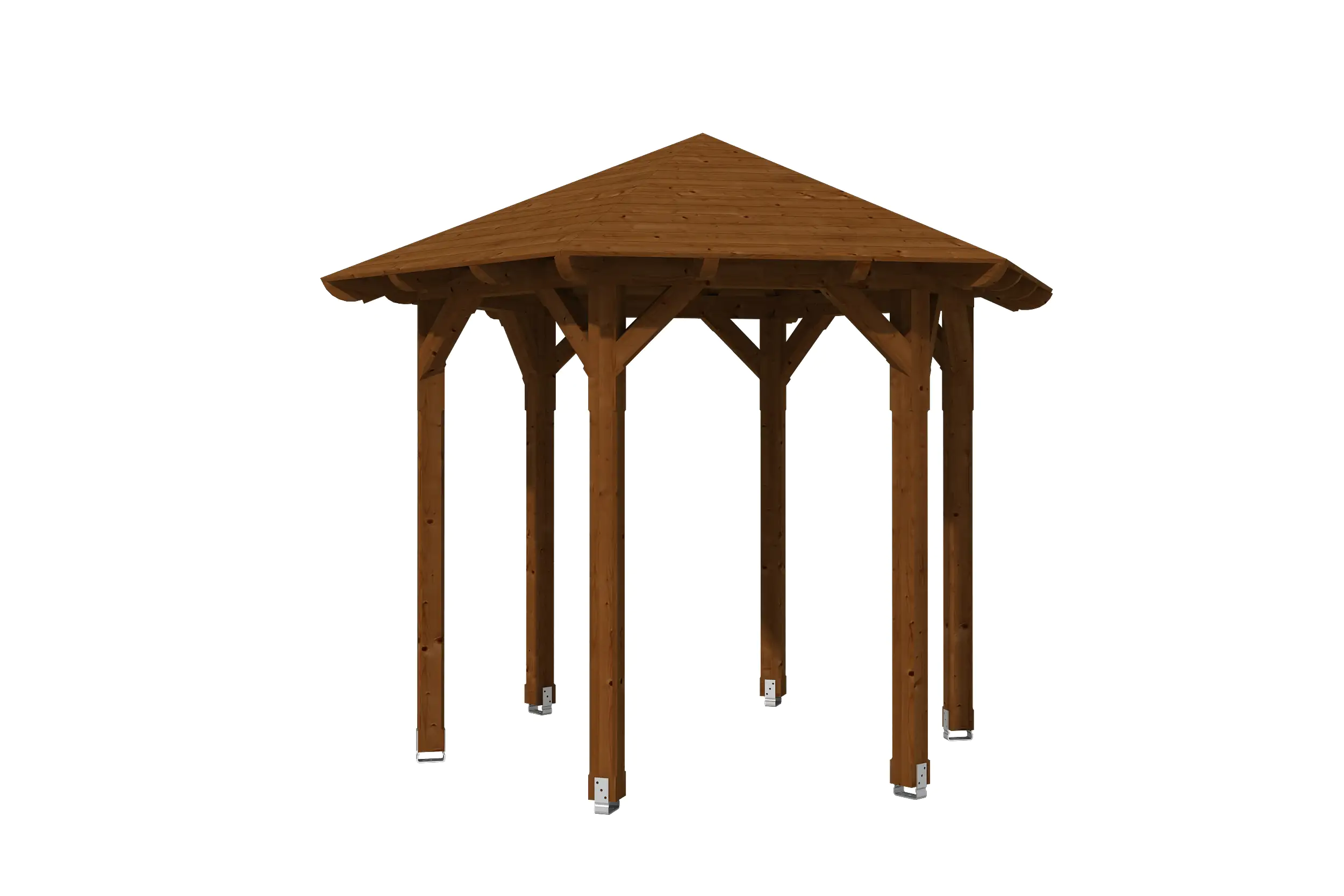 SKAN HOLZ Pavillon Colmar 1 Douglasie, lasiert in Nussbaum