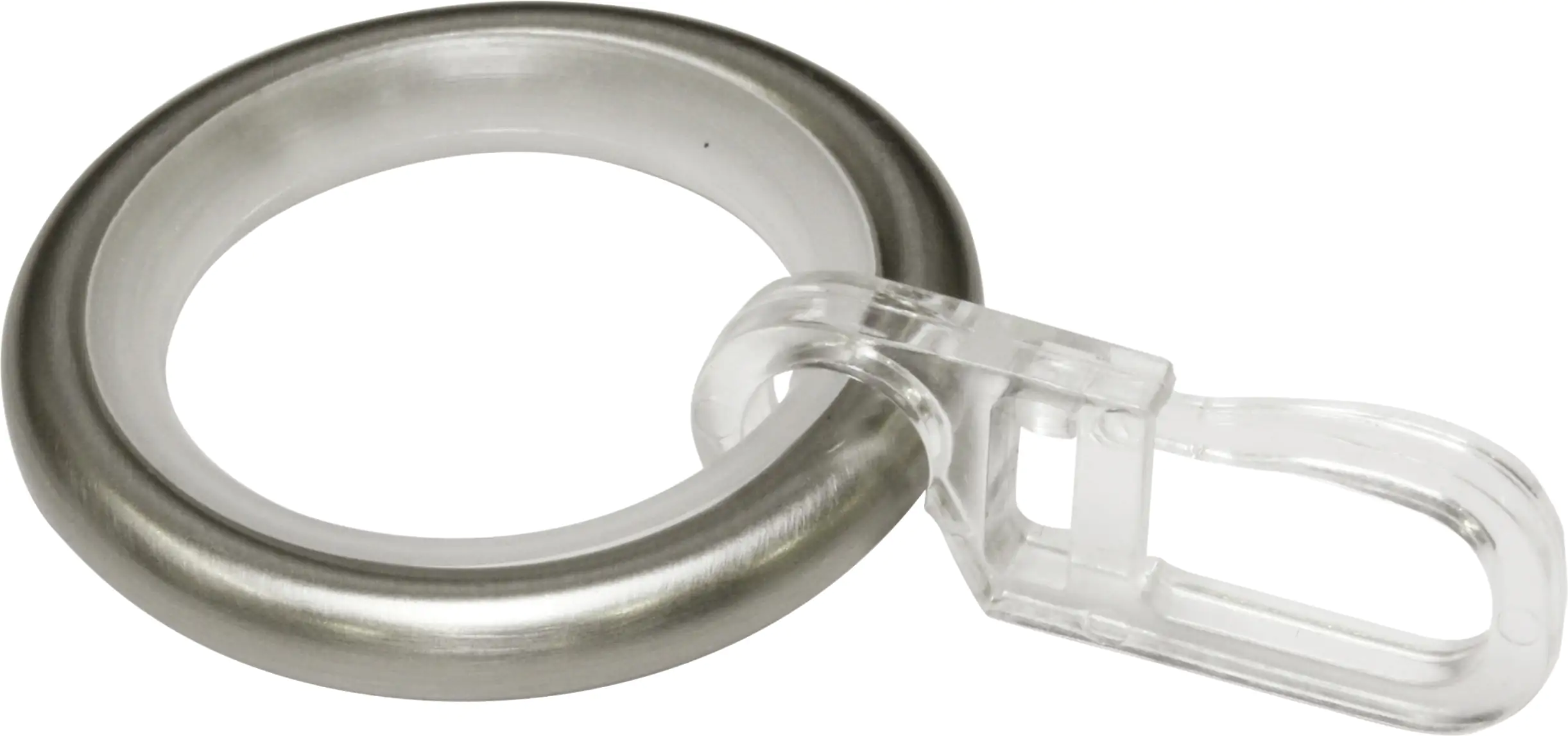 Gardinia Ringe mit Haken Memphis, Ø 16 mm, edelstahl-optik