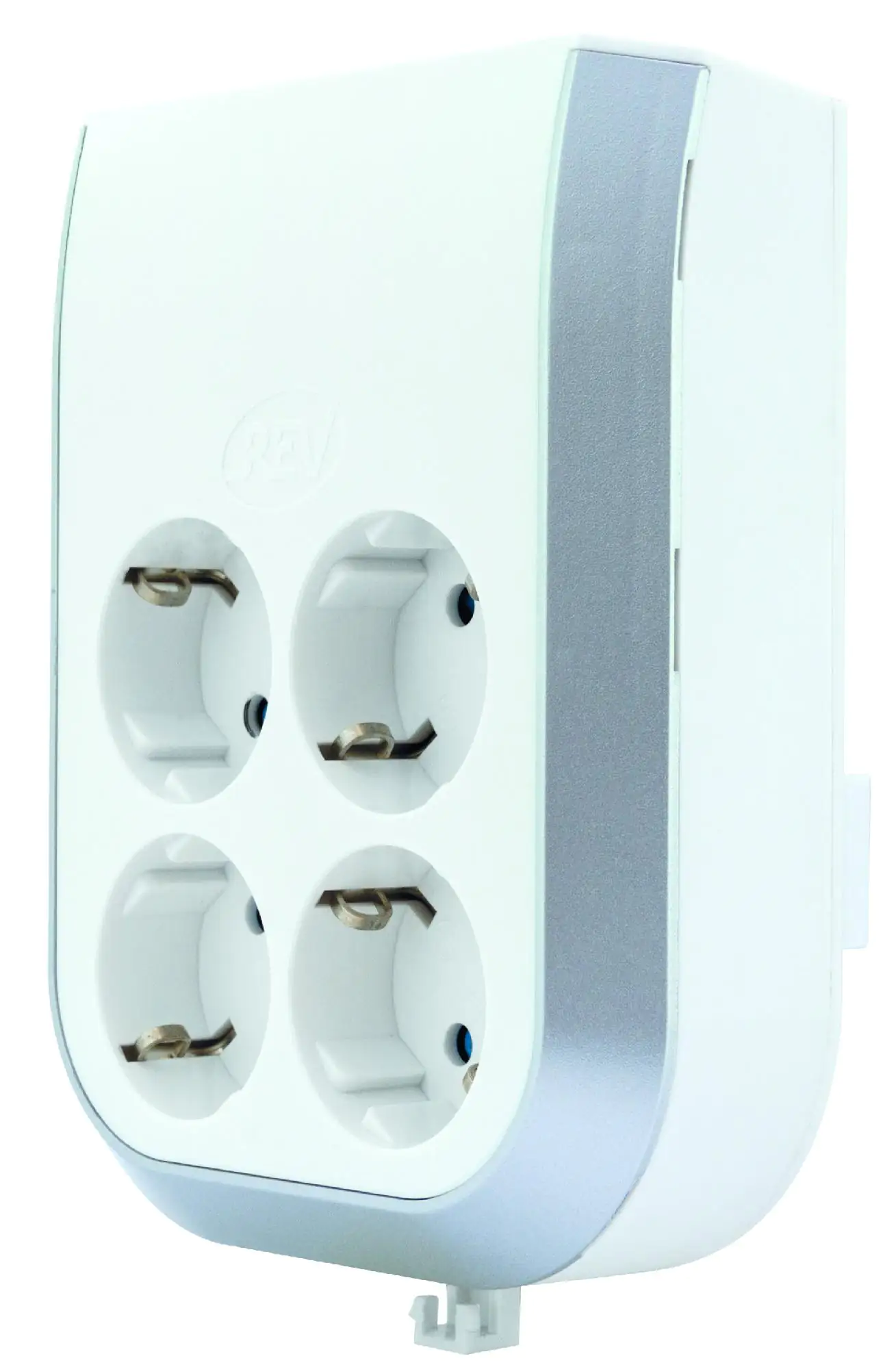 REV Multi-Power Steckdosenerweiterung 4-fach weiß, mit Abstandshalter