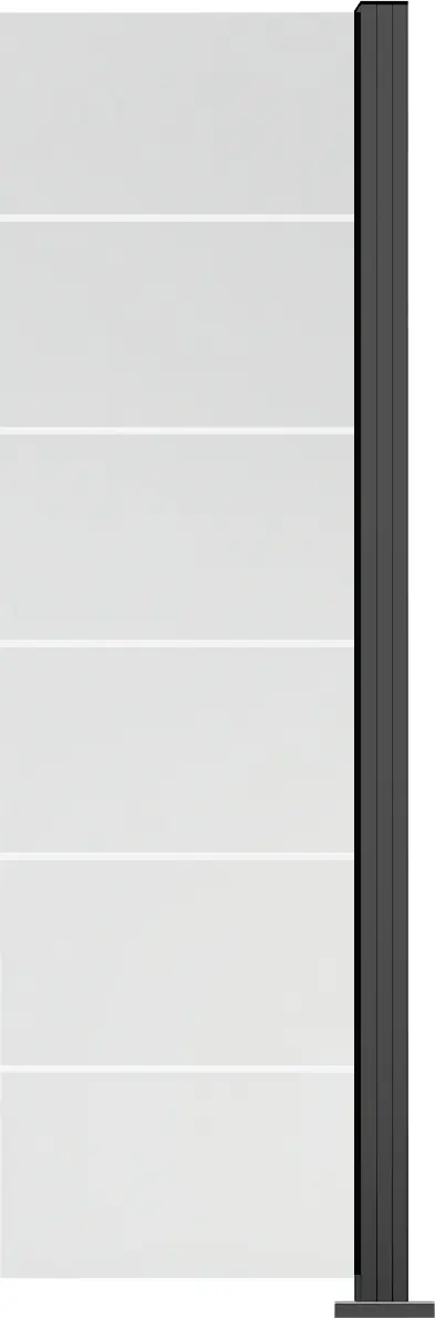 Ambiente Glaszaun Erweiterungsset Klarglas mit Siebdruck 187 x 55,7 cm anthrazit