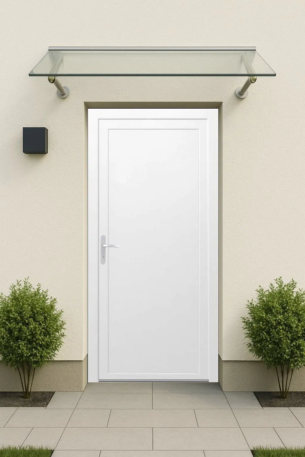 Panto Kunststoff-Nebeneingangstür K500-88 88 x 198 cm DIN L weiß