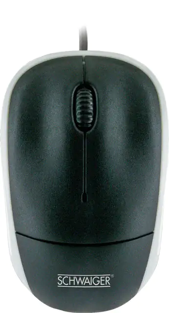 Schwaiger Optische Maus schwarz kabelgebunden, USB 2.0 A