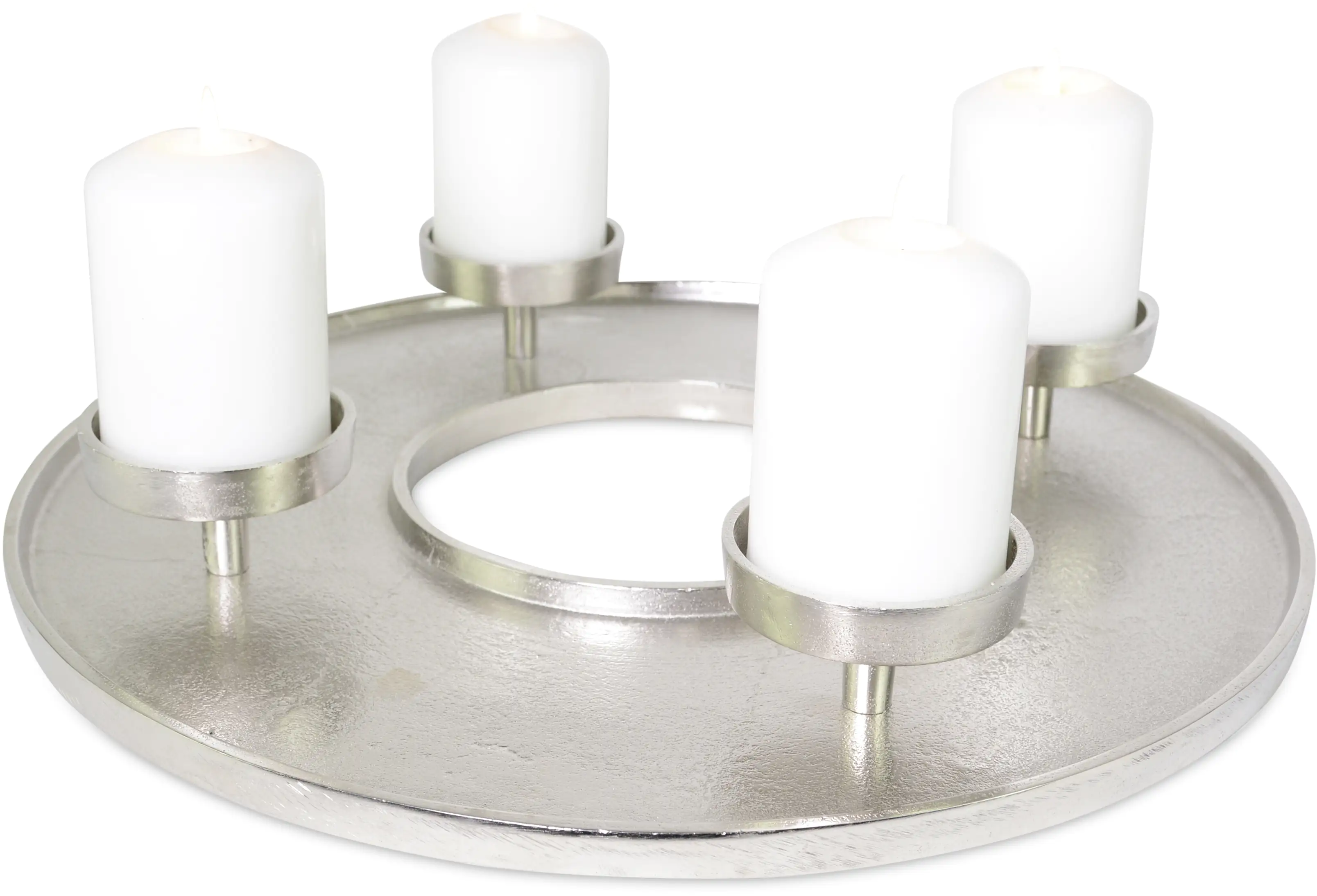 Riffelmacher Adventsleuchter silber Ø 41 cm Riffelmacher Adventsleuchter silber Ø 41 cm