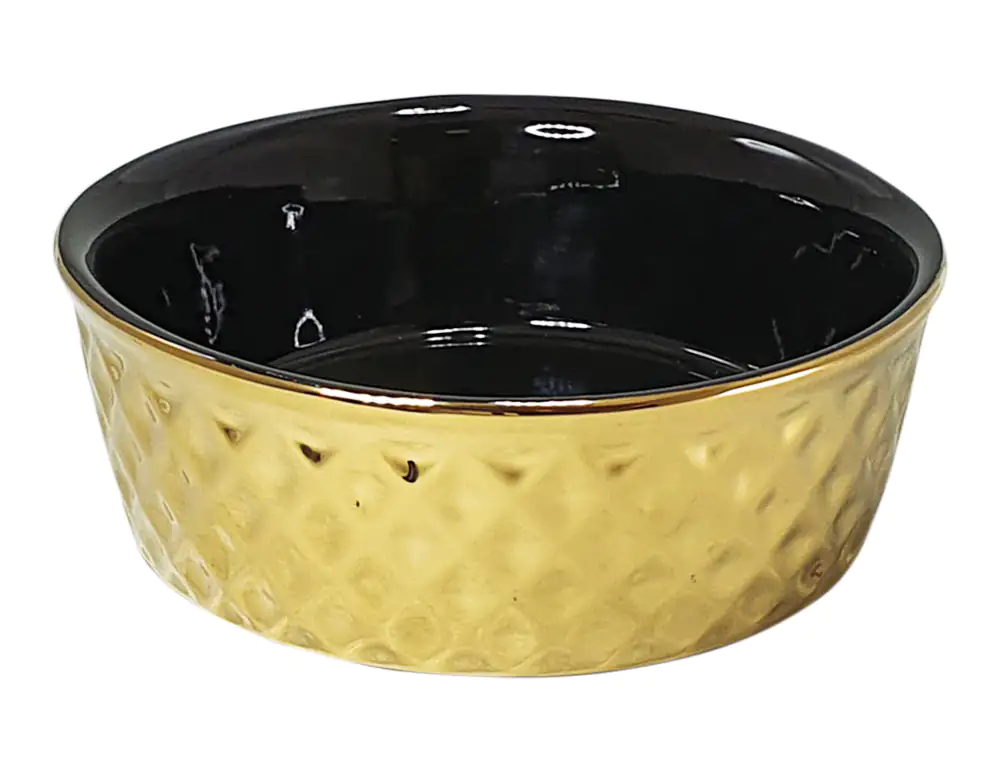 4033766824371 Nobby Katzenschale 1 l Ø 20 schwarz gold