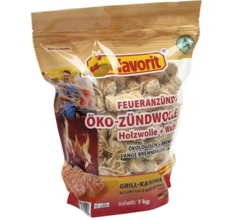 Favorit Öko Zündwolle 1 kg Beutel