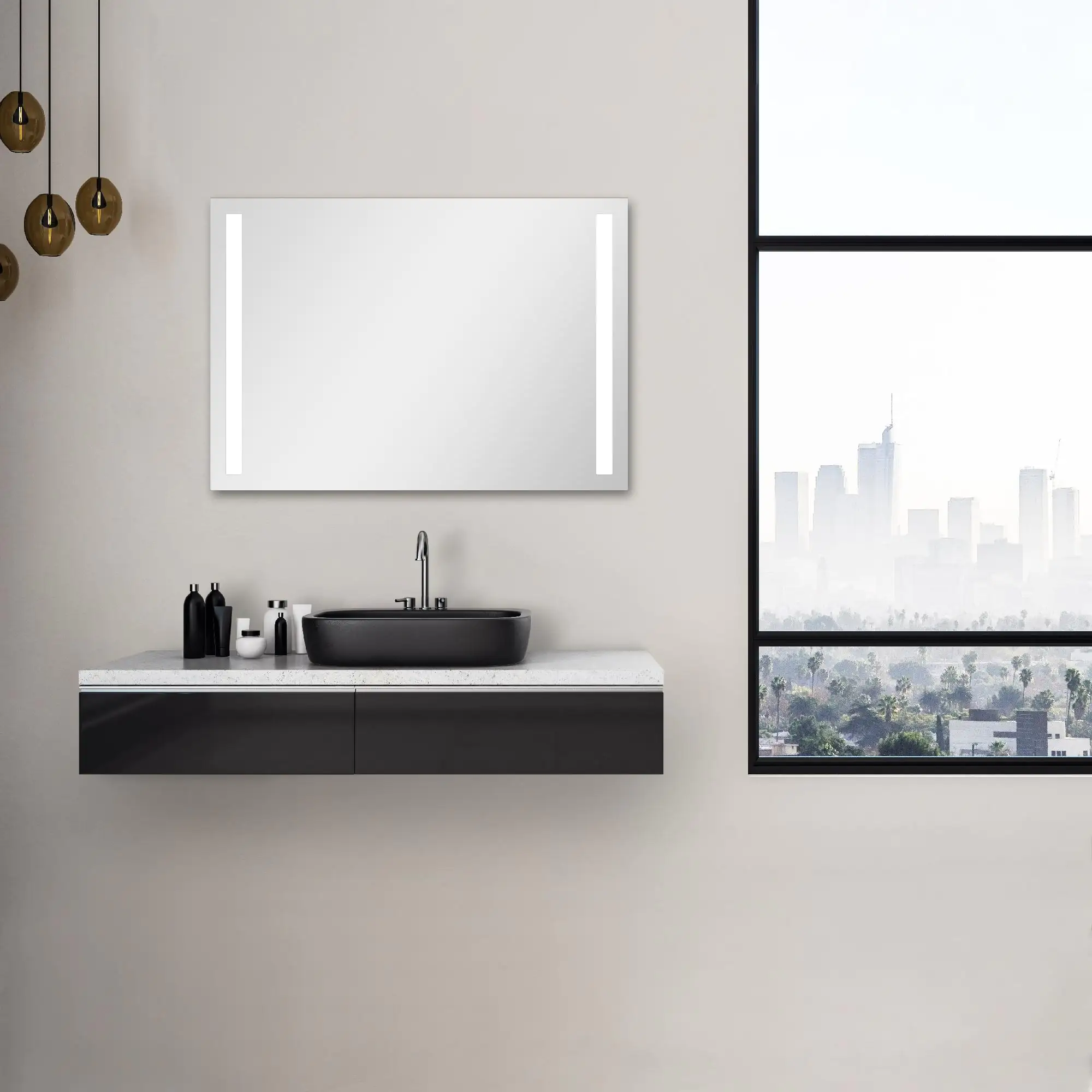 DSK Design LED Lichtspiegel Silver Dream 100 x 70 cm