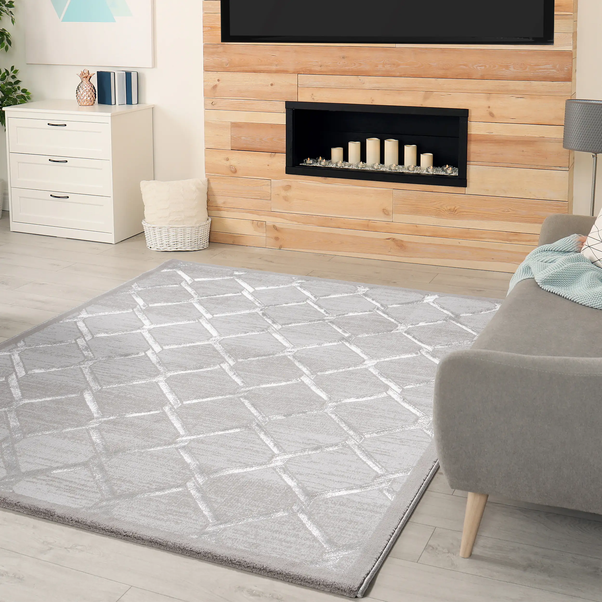 Teppich Lara 700 grau, 160 x 230 cm