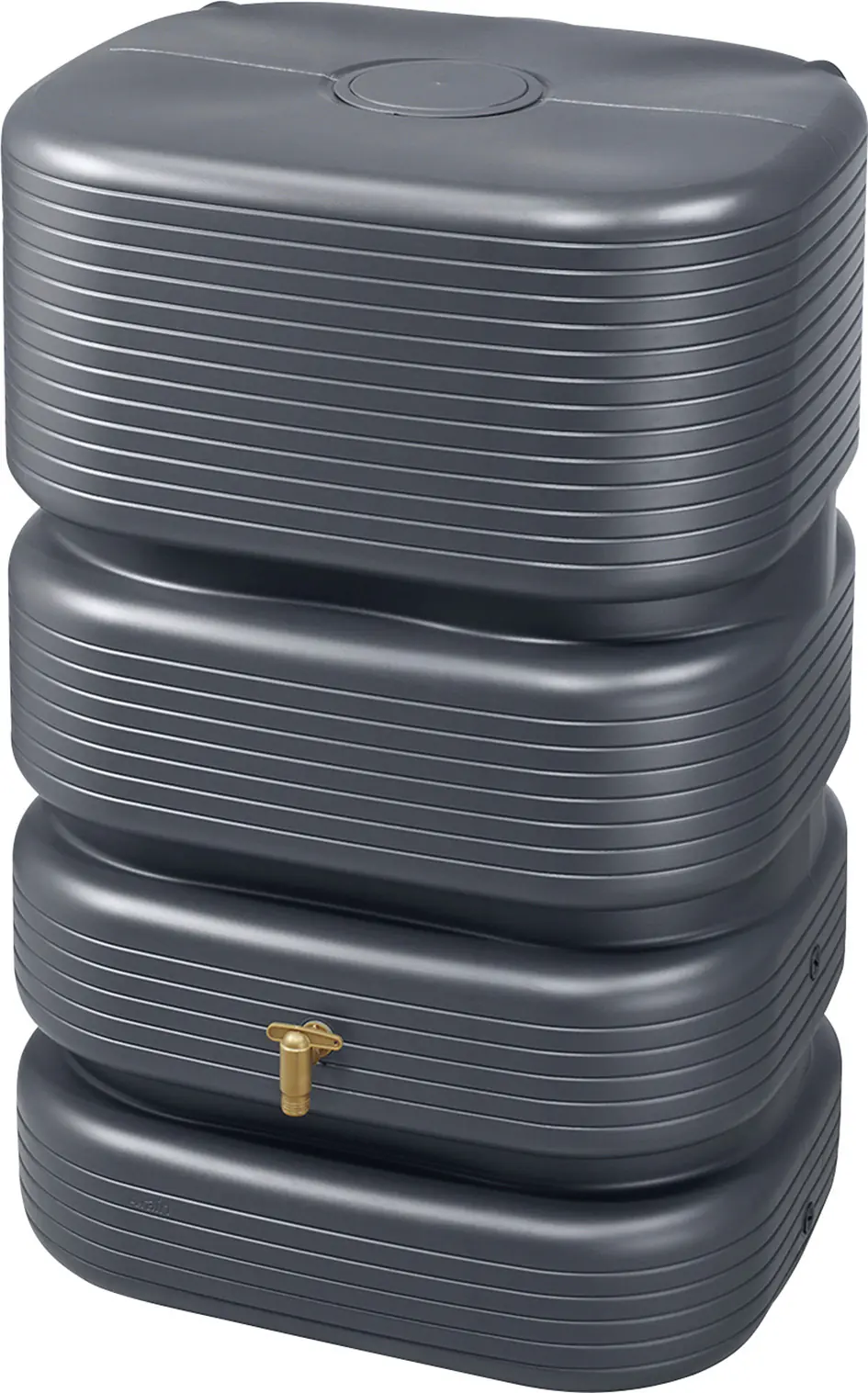 4rain Regentonne Wandtank Quadro 500 L graphitgrau