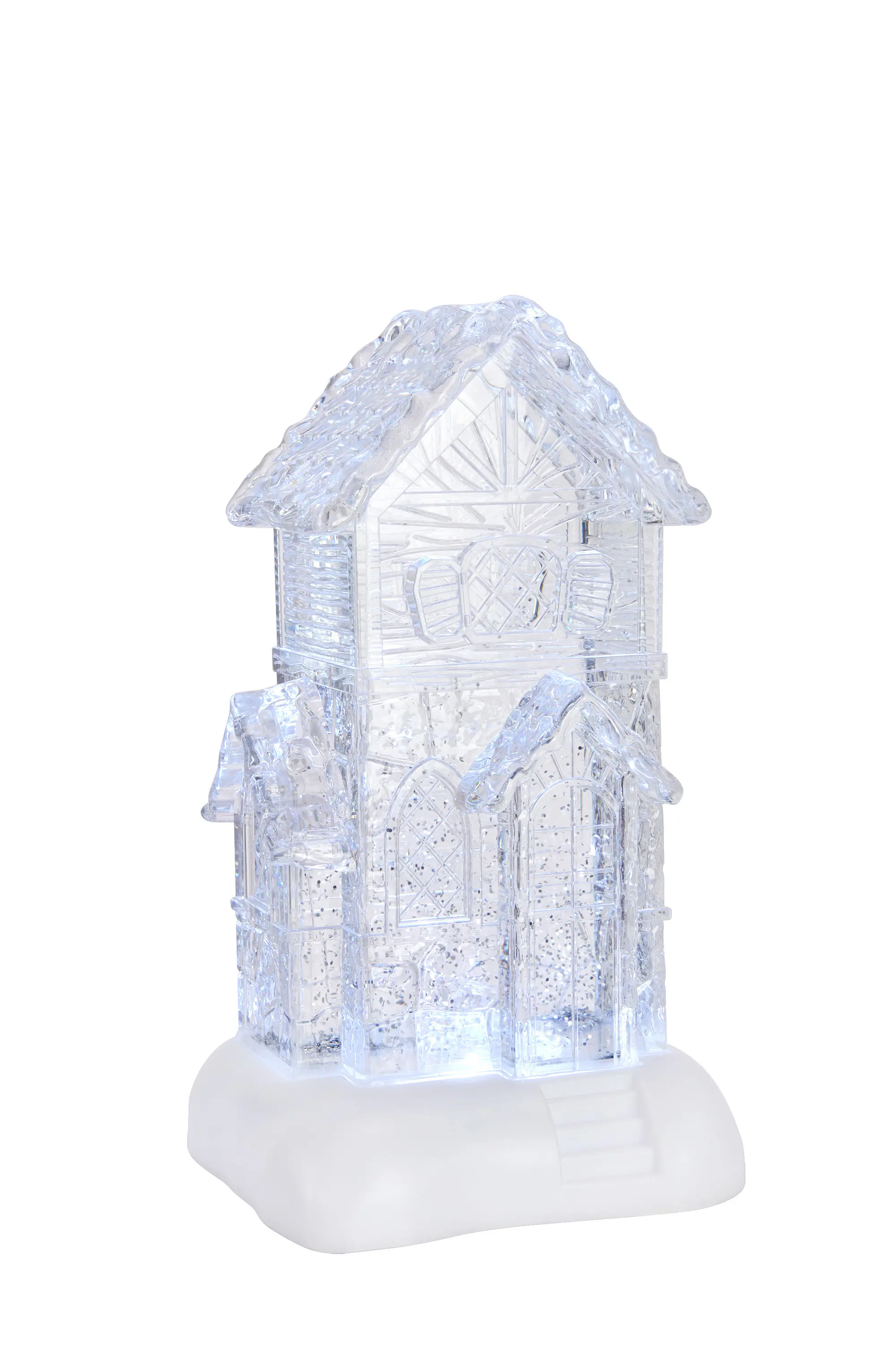 Markslöjd LED Haus Dale batteriebetrieben Acryl 26 x 13 cm transparent-weiß
