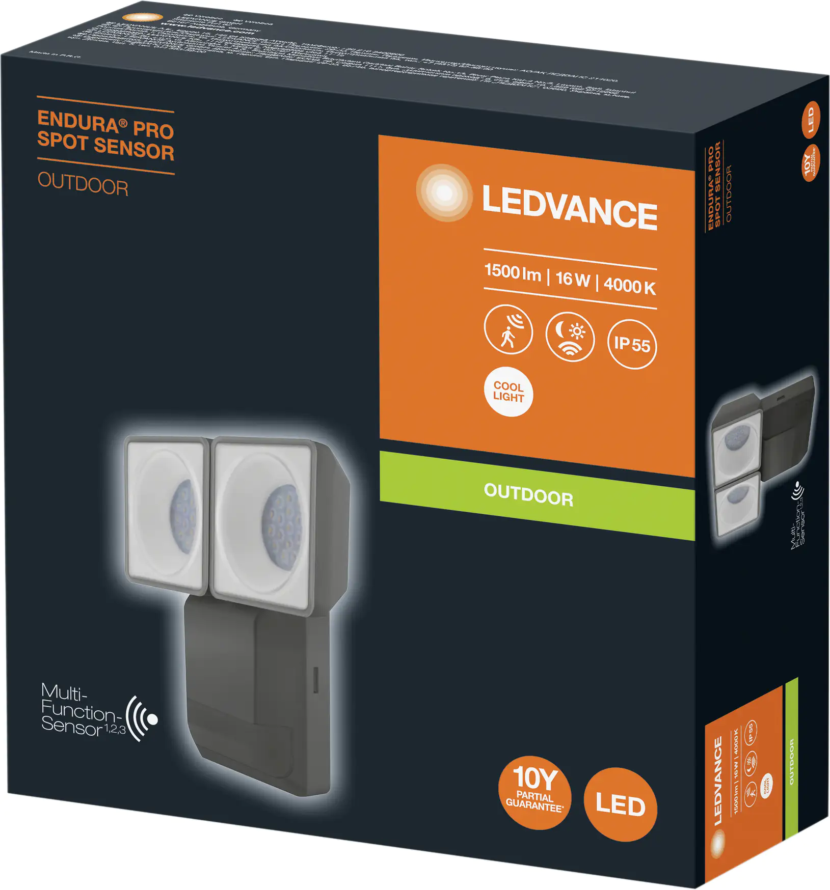 Ledvance LED Außenleuchte Endura Pro Spot Sensor dunkelgrau