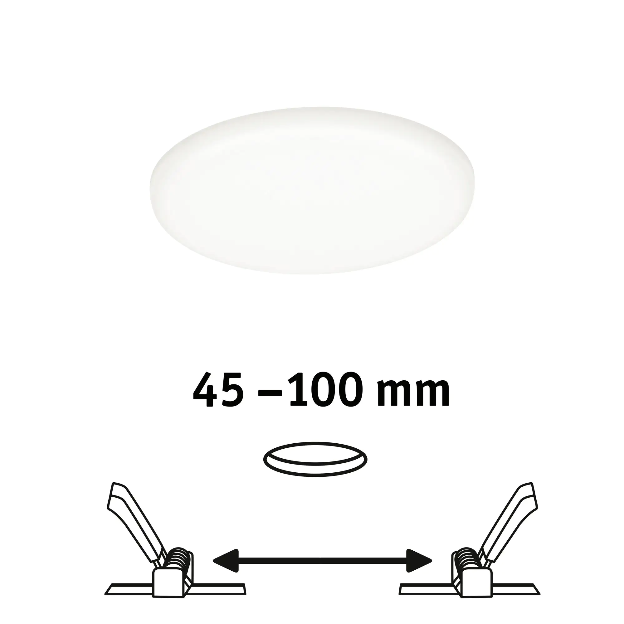 Paulmann Einbauleuchte LED Veluna Varifit rund Ø 12,5 cm 8,5 W satin