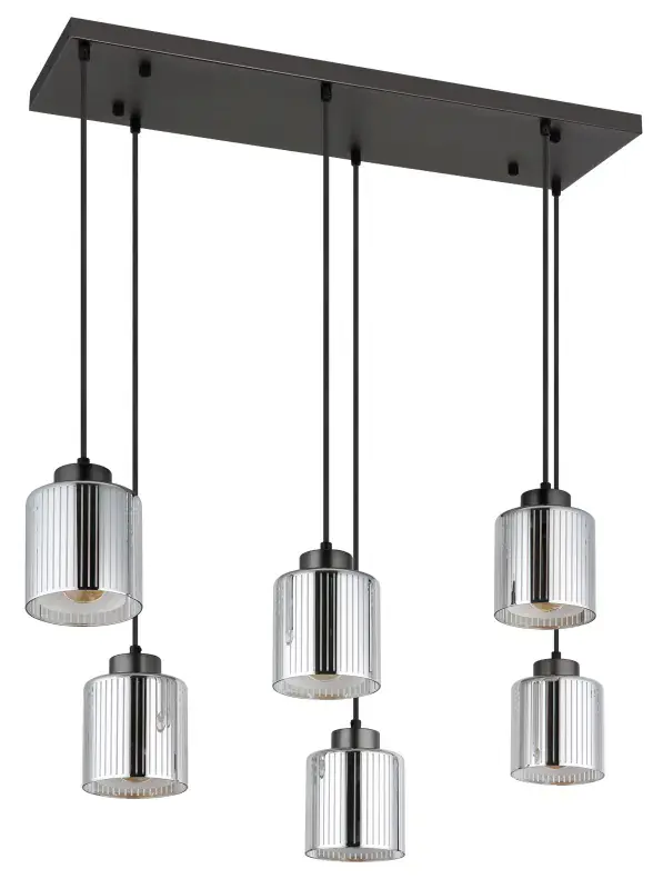 Globo Hängeleuchte Felicia 83 x 120 cm schwarz-chrom matt