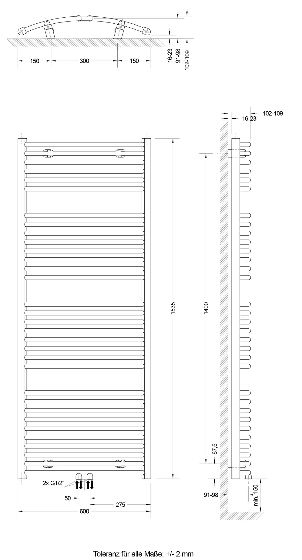 4060991042263_4 Schulte Badheizkörper Europa 153,5 x 60 cm 823 Watt