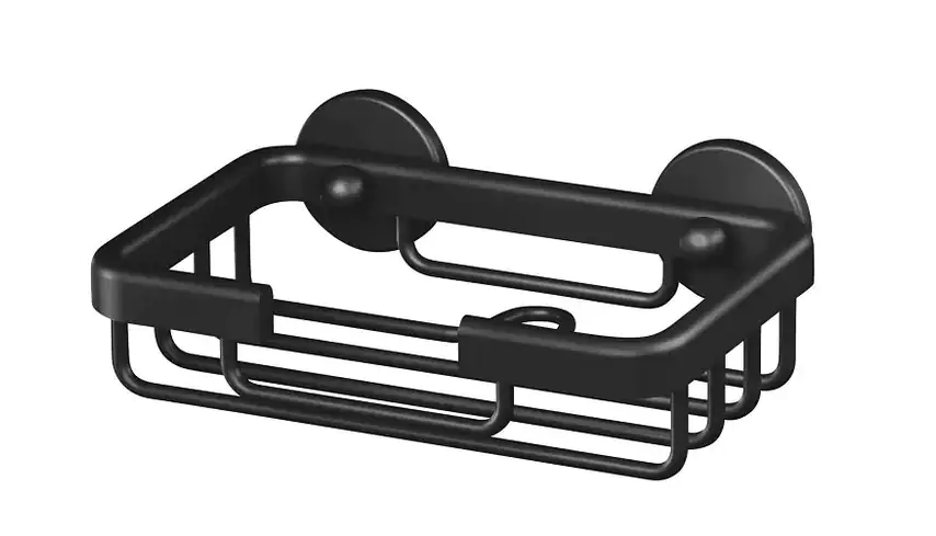 Tesa Seifenschale ALUXX mattschwarz zum Kleben