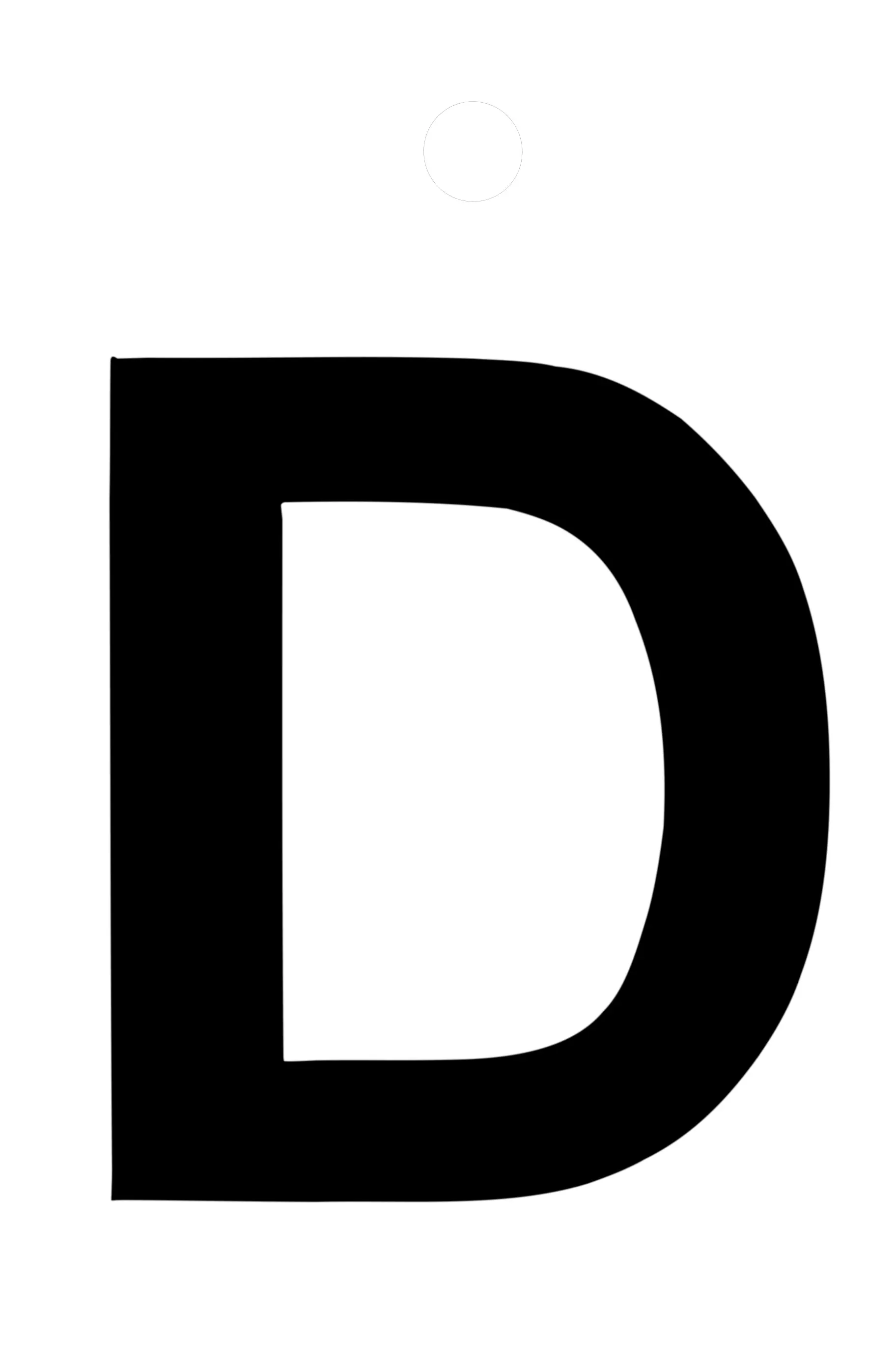 Conmetall Aufkleber Buchstabe D PVC 3,5 x 3,5 cm schwarz