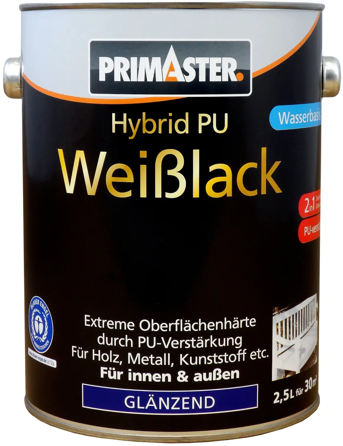 Primaster Hybrid-PU-Weißlack 2,5 L glänzend