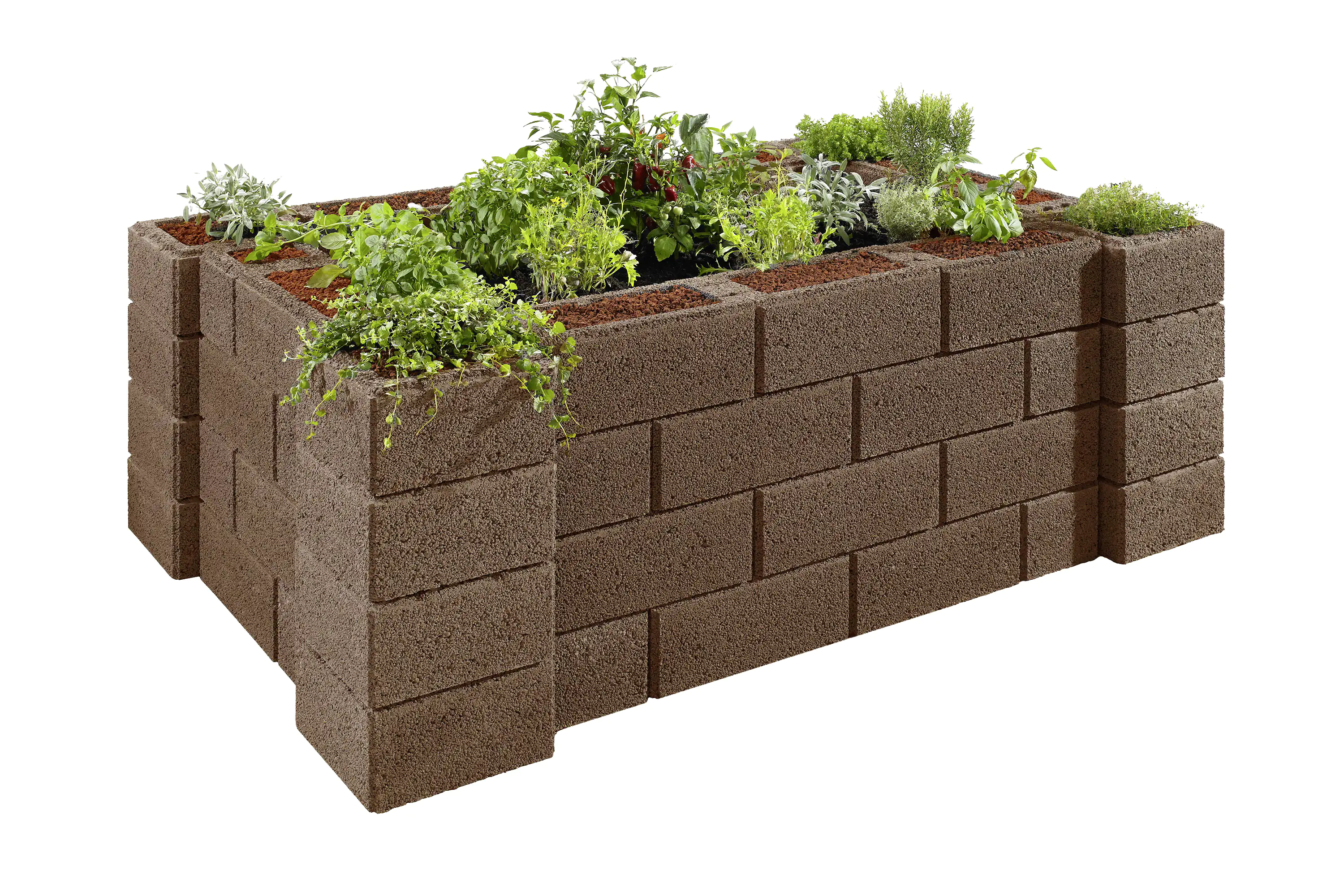 2077881026786_4 Kann Hochbeet-Set 4 Garten 230 x 150 x 85 cm braun