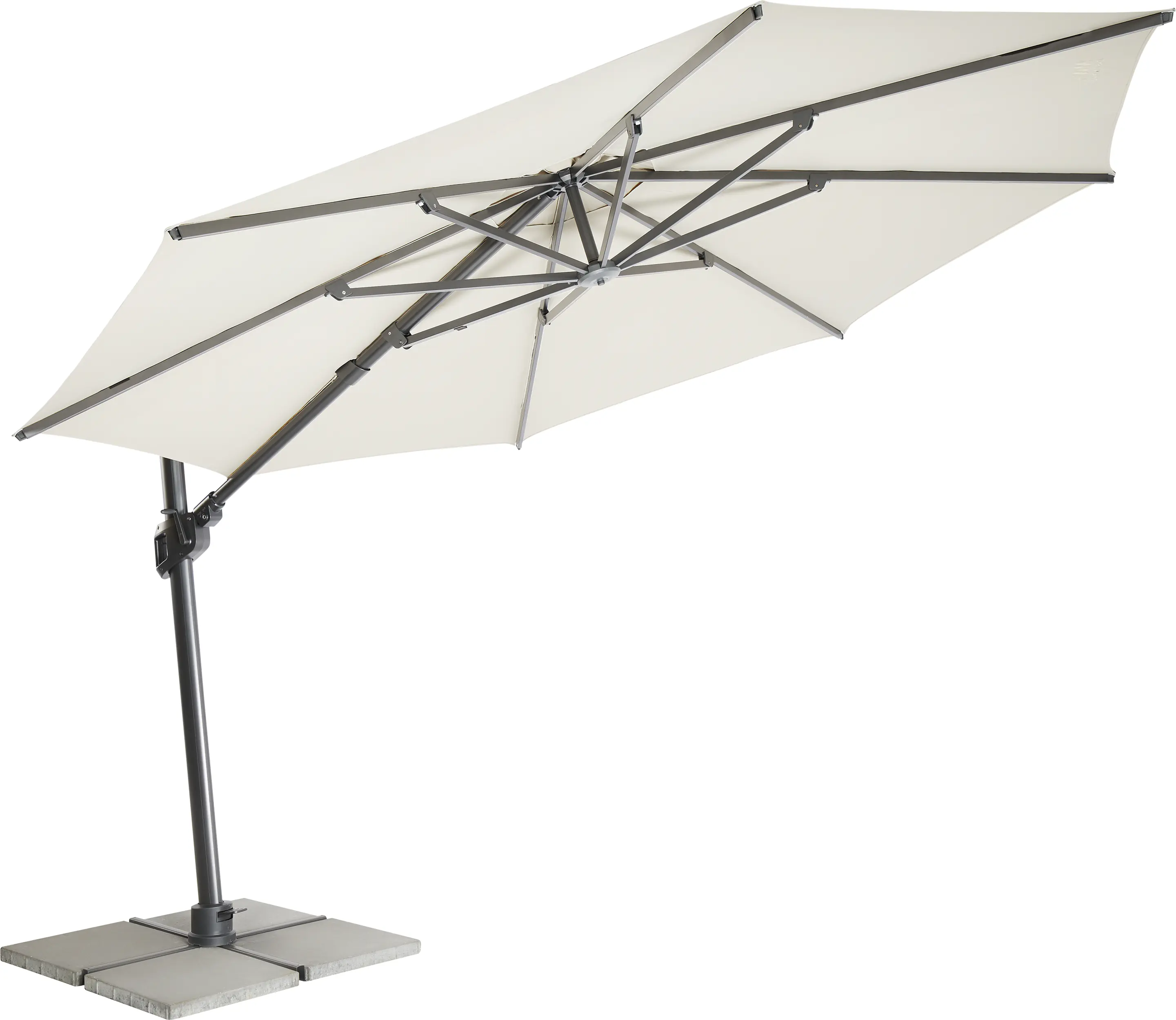 MWH Ampelschirm Monte Carlo rund beige