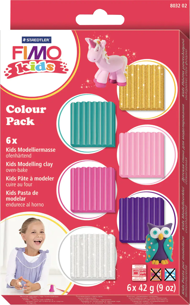4007817805183 Glorex FIMO kids Colour Pack Girlie 6 x 42 g