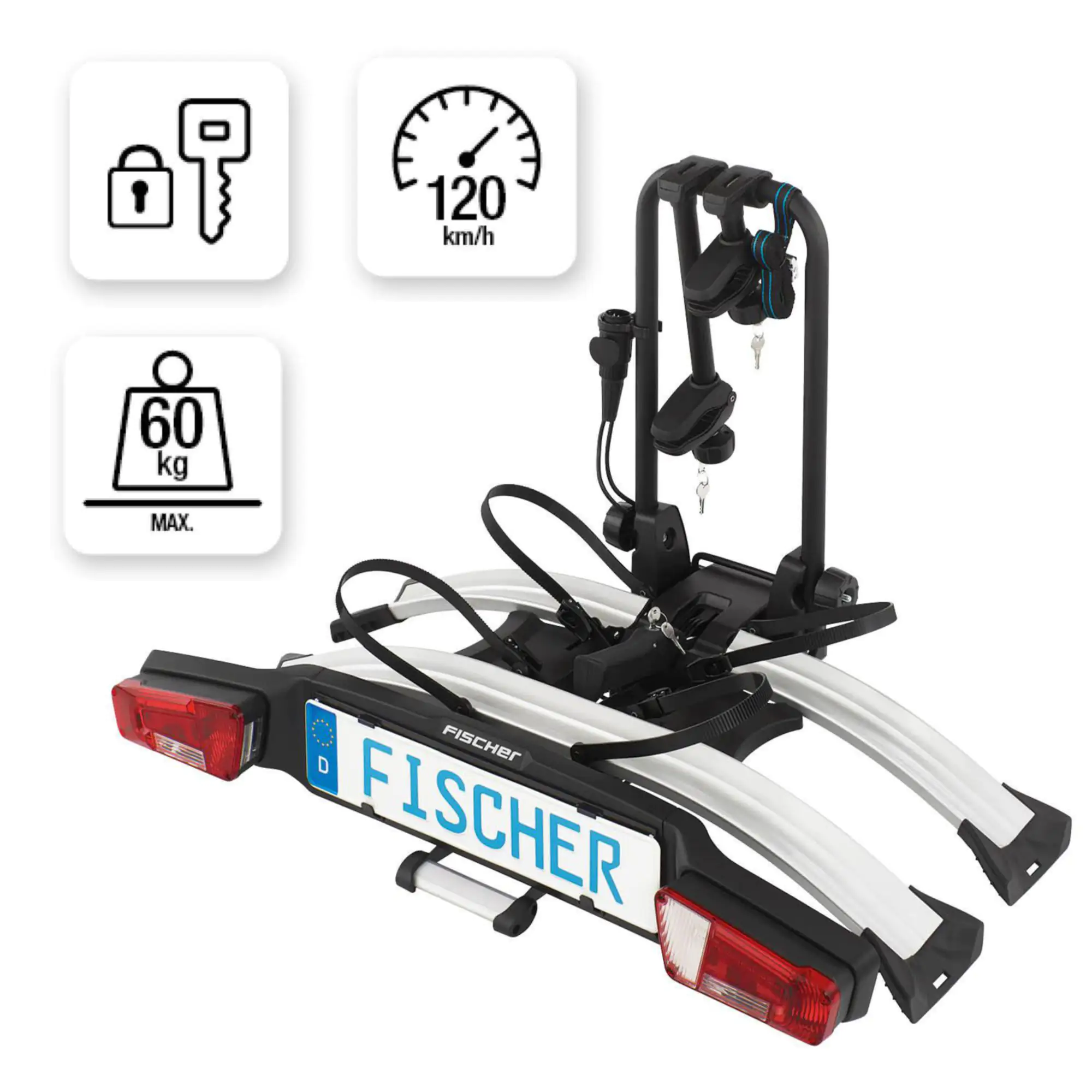 Fischer Kupplungsfahrradträger für 2 Fahrräder oder E-Bikes