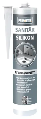 Primaster Sanitär Silikon transparent 310 ml 12 St. Kartonabnahme