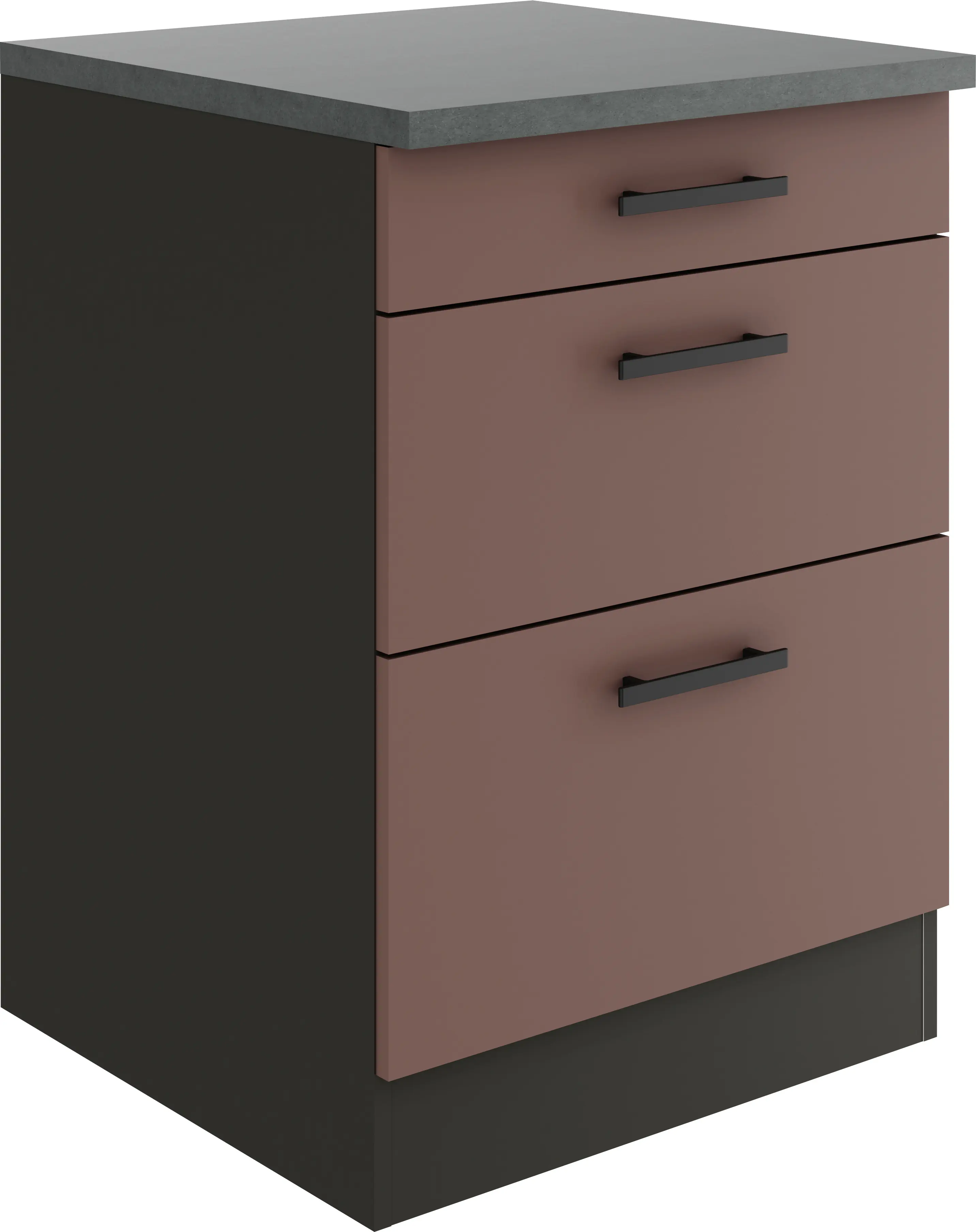 Optifit Unterschrank Nizza 407 rostrot/anthrazit matt 60 cm 