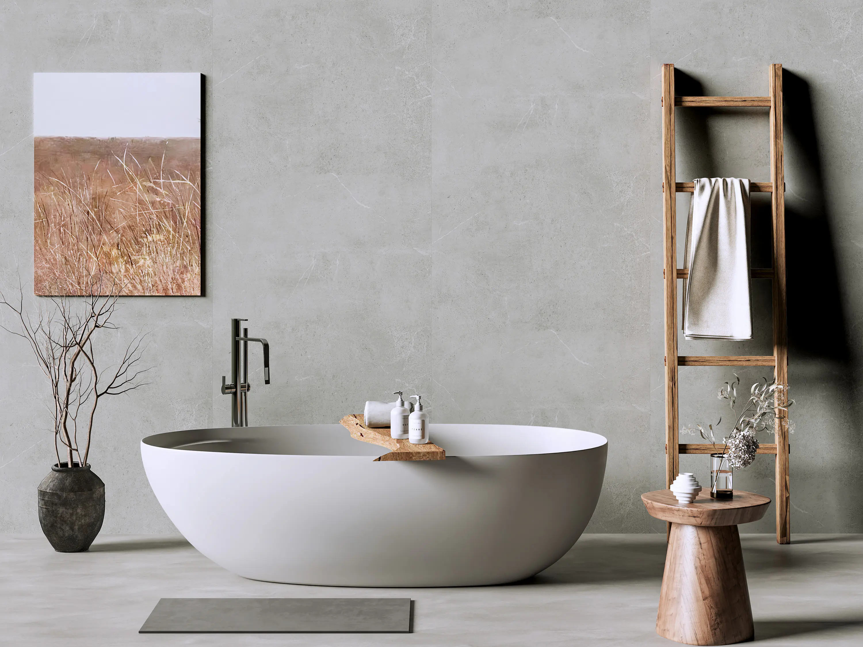 Decoflooring Wandpaneel Metro SPC 260 x 90 x 0,4 cm hellgrau