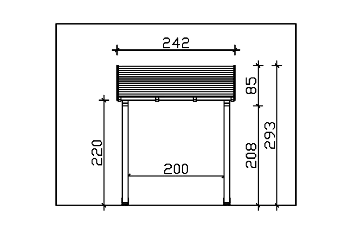 4018211017294_05 SKAN HOLZ Vordach Paderborn Typ 4 242 x 156 cm, lasiert in Weiß