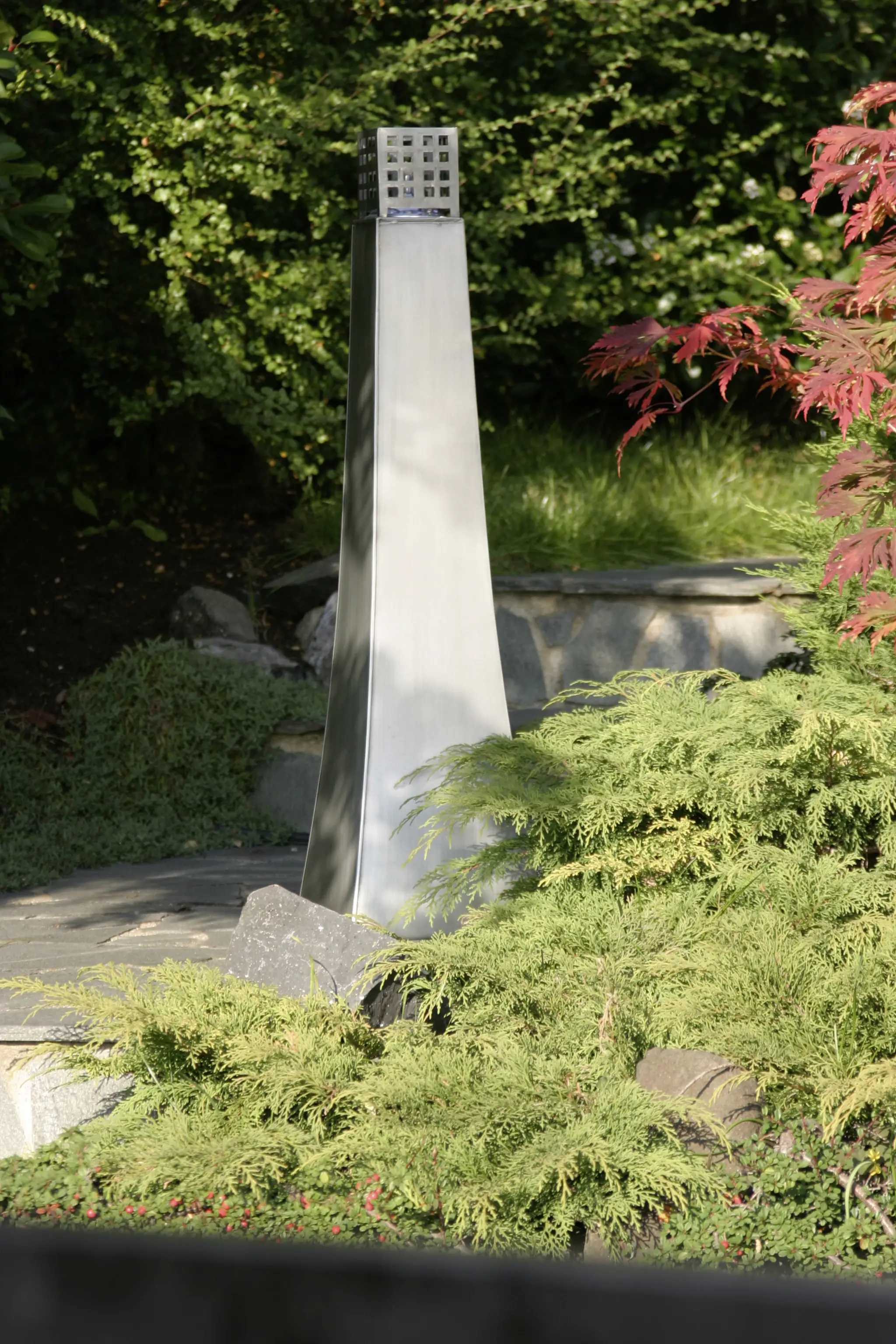 Silex Zinklaterne 25x25xH95cm, mit Einsatz für Lampenöl