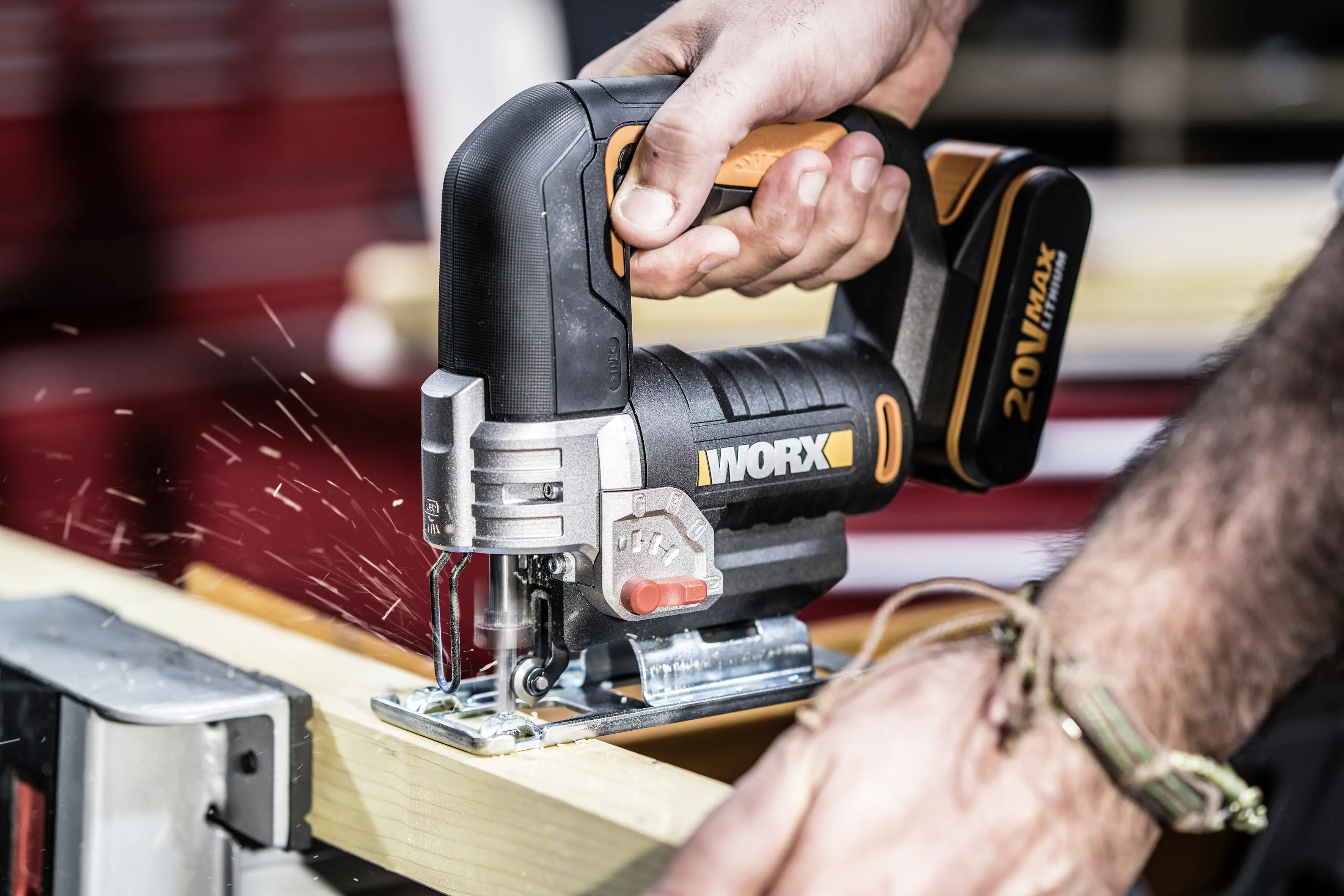 Worx Akku-Pendelhub-Stichsäge WX543.9 20 V, ohne Akku und Ladegerät Worx Akku-Pendelhub-Stichsäge WX543.9 20 V, ohne Akku und Ladegerät