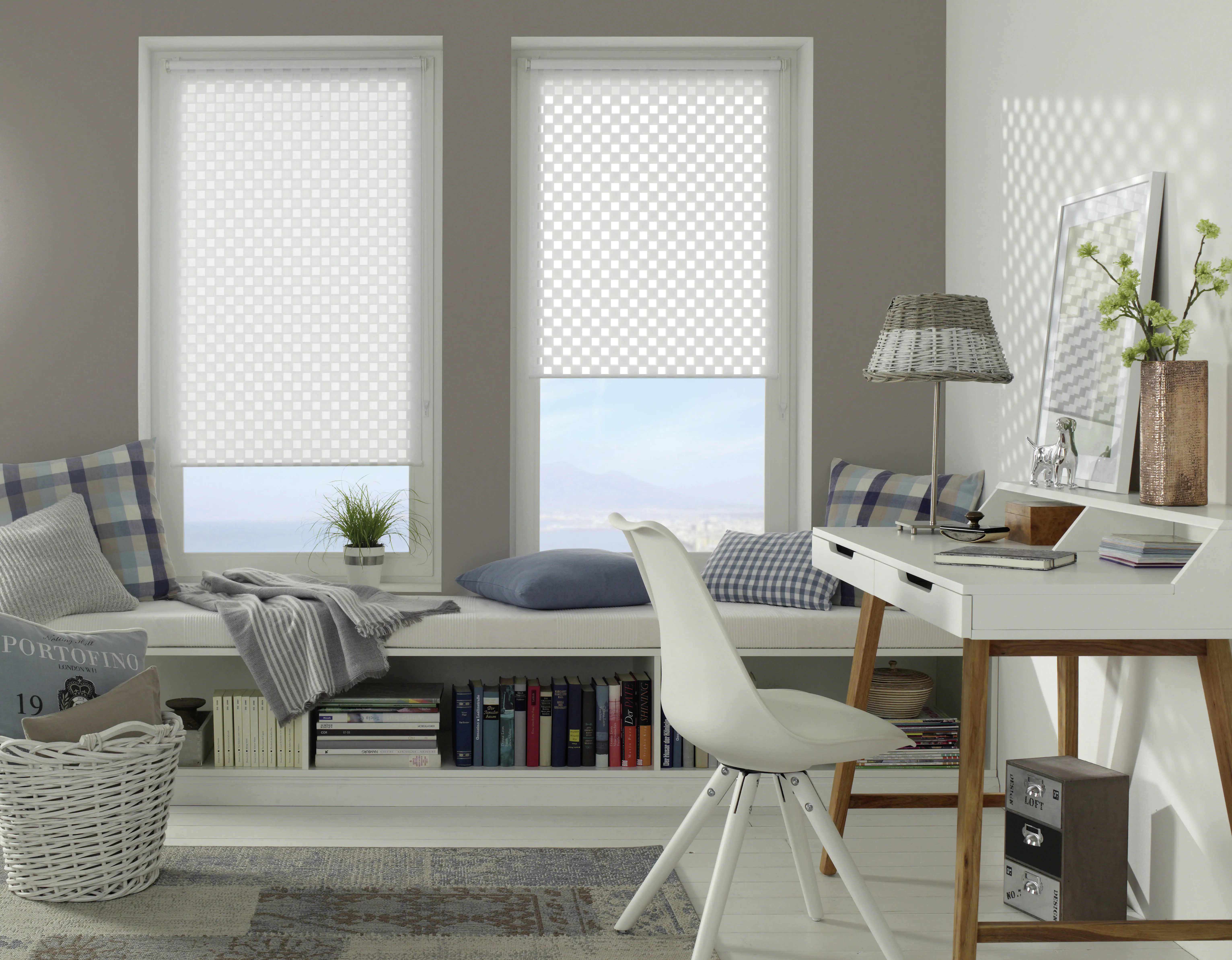 Gardinia EasyFix Doppelrollo Cut-Out Quadrat 60 x 150 cm