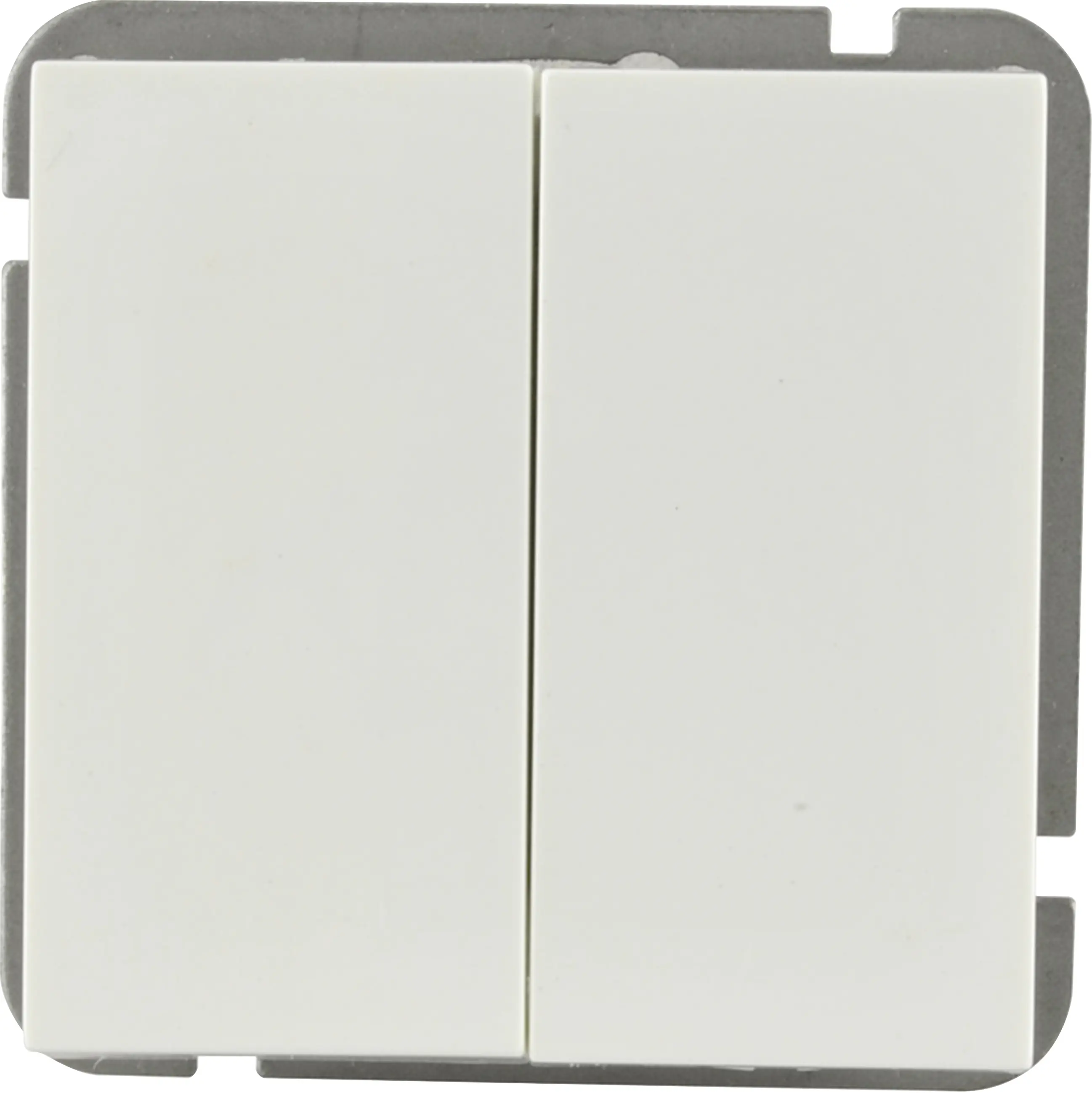 Unitec Doppel-Wechselschalter Valencia mit Wippe alpinweiß