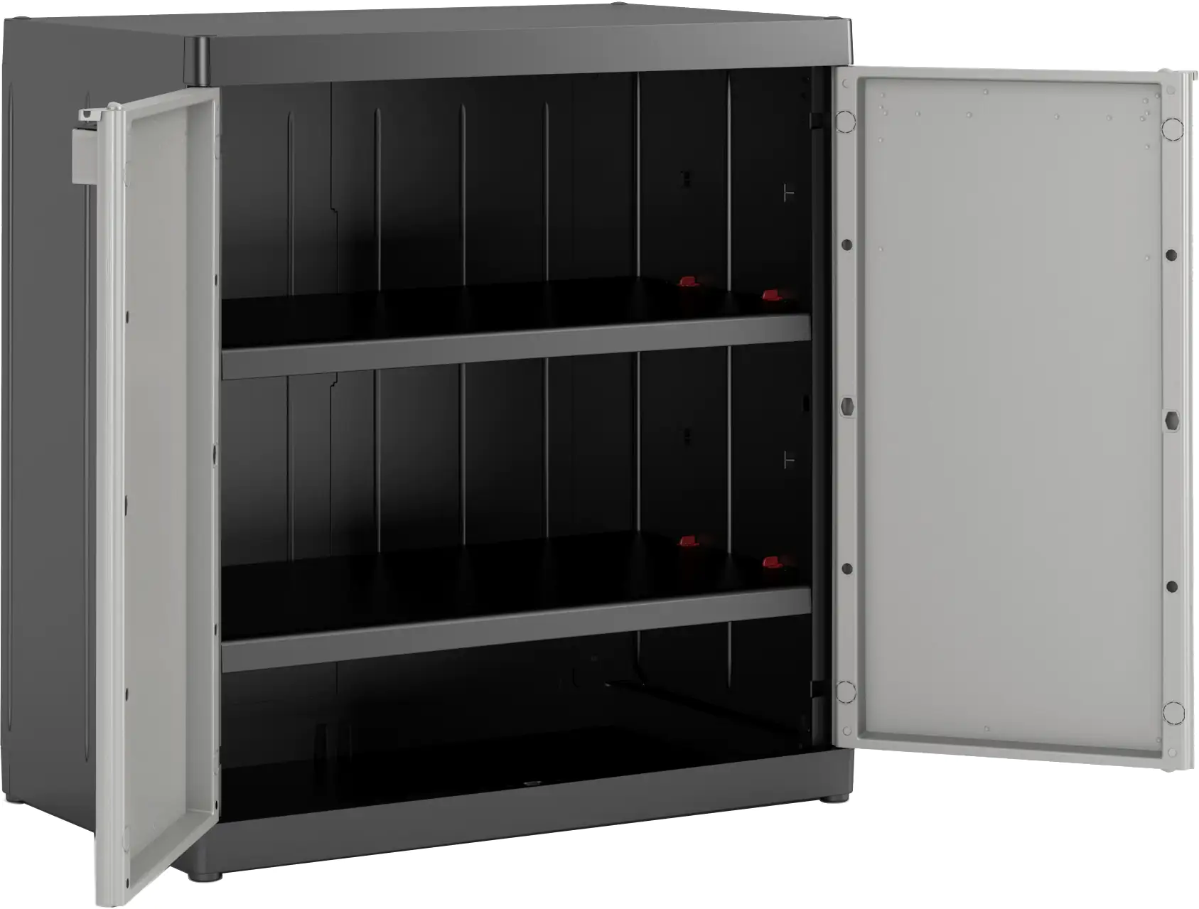 Kis Kunststoffschrank Logico XL Nieder 93 x 89 x 54 cm grau/schwarz