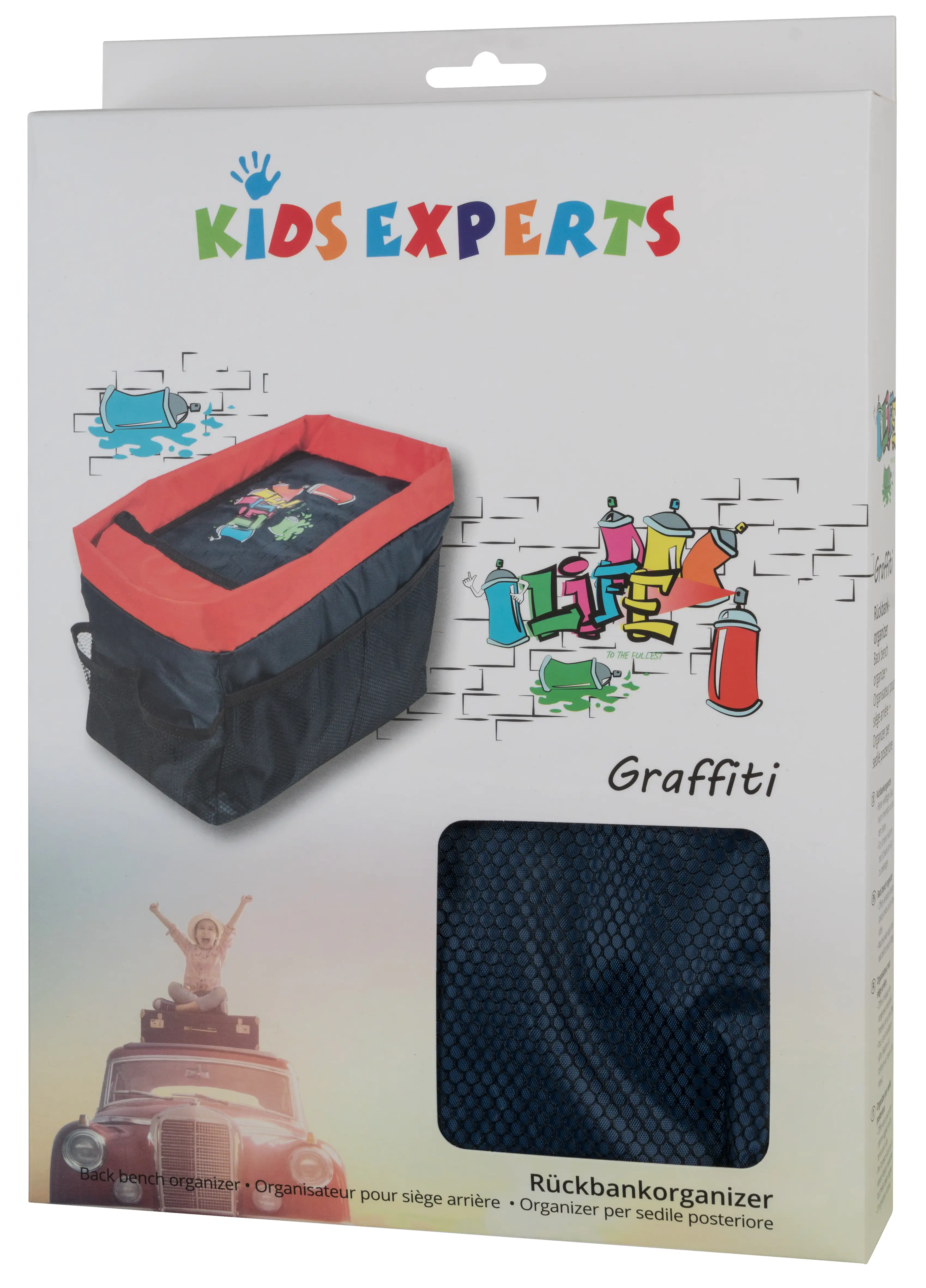 Walser Rückbankorganizer Graffiti blau 1-teilig