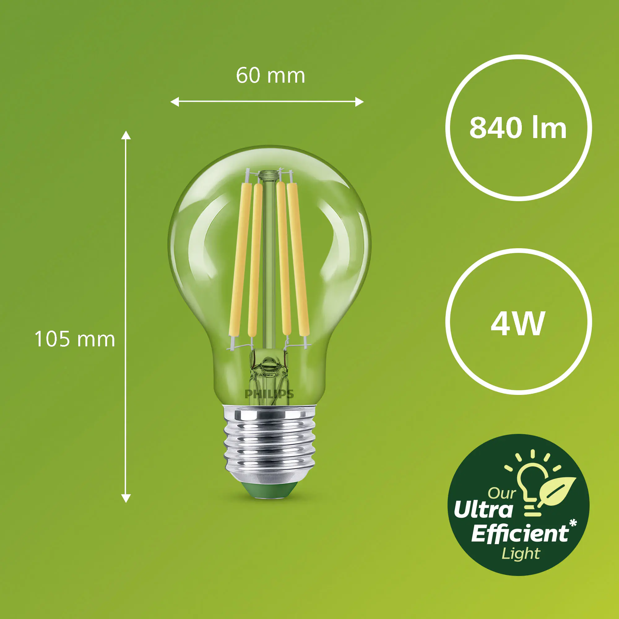 Philips Led Leuchtmittel Classic E27 warmweiß  