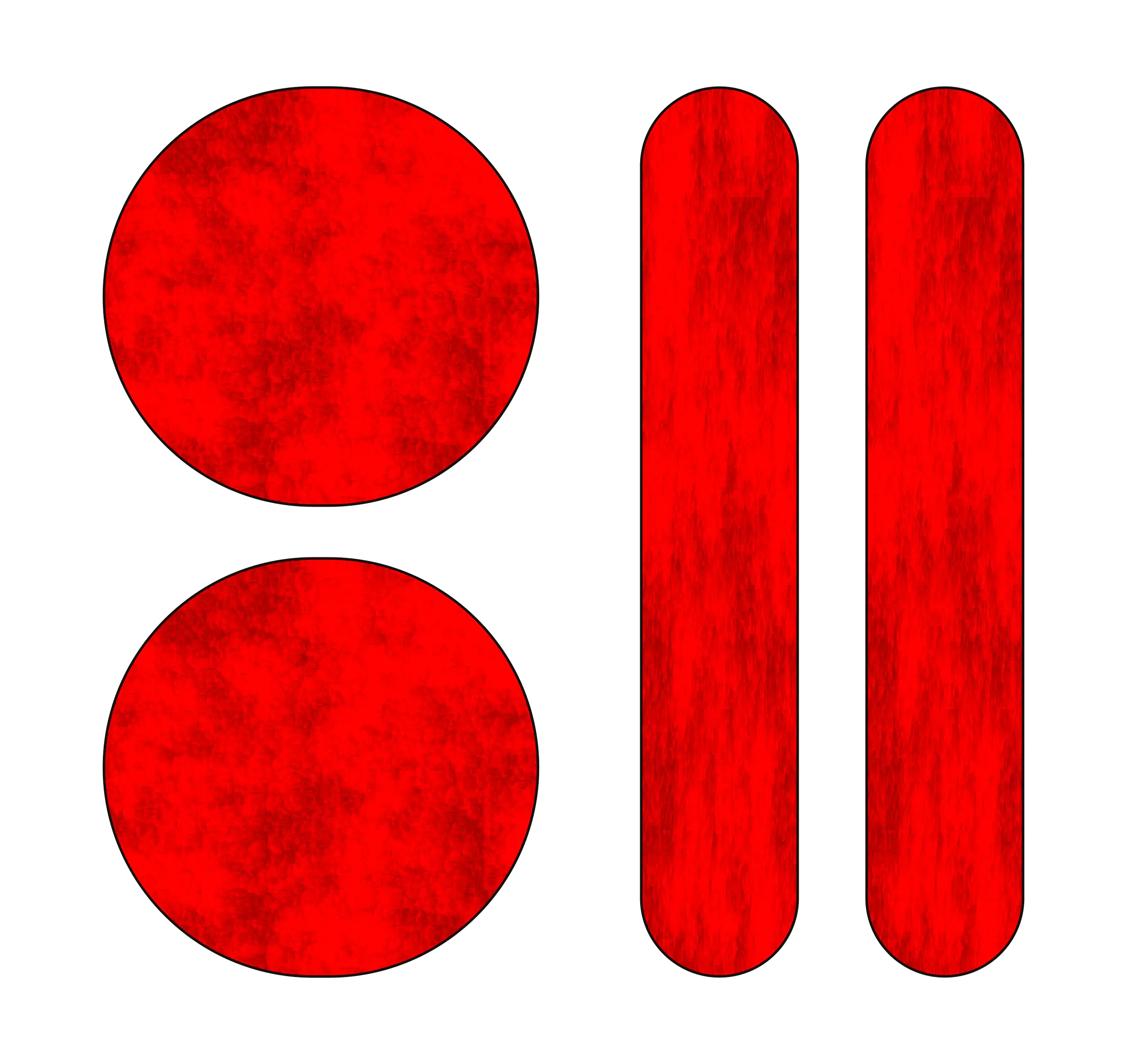 Hermann Schütz Aufkleber Holografie-Leucht-Reflektoren Streifen Punkte rot