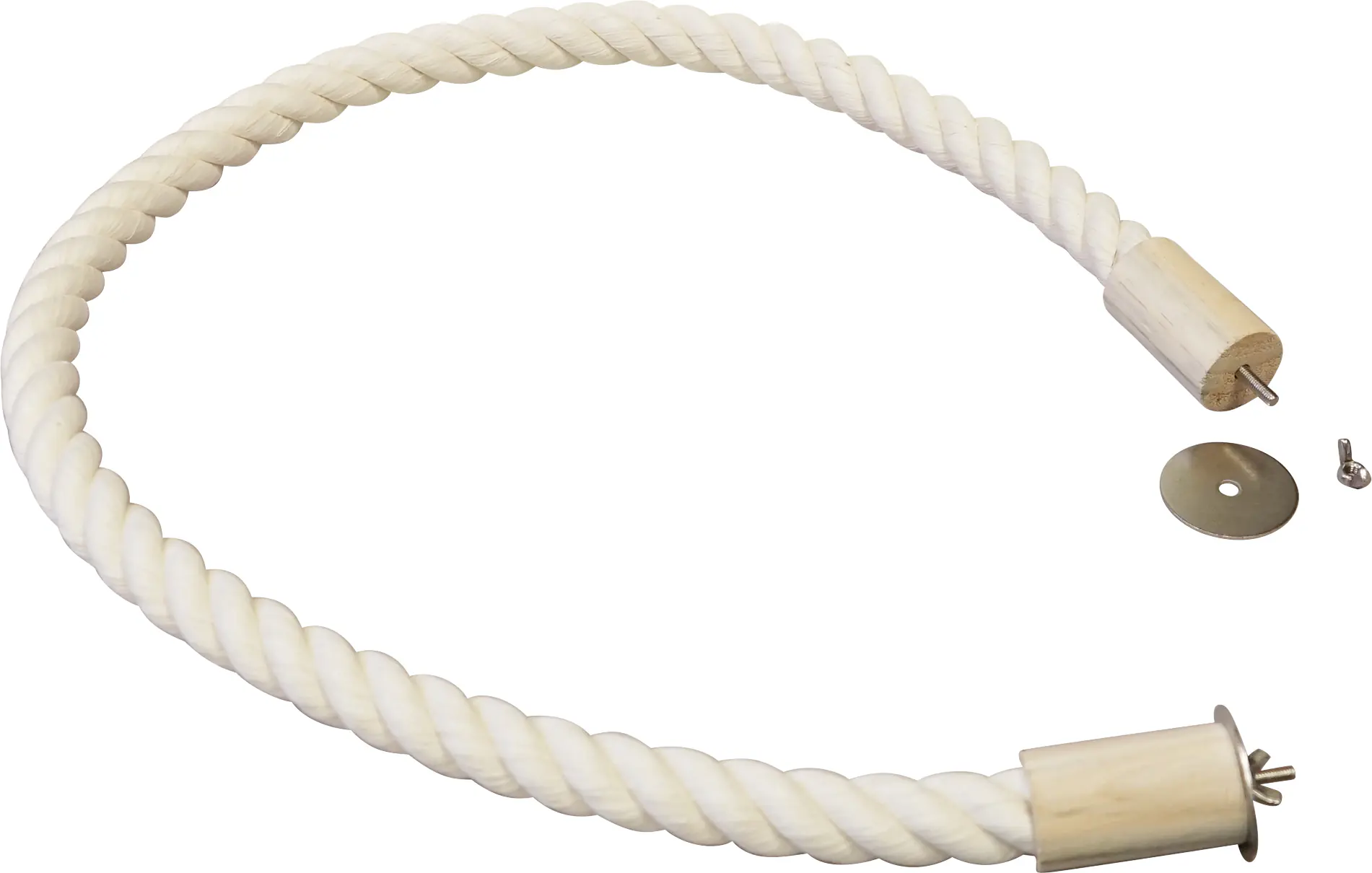 Nobby Cage Toy Sitzseil Baumwolle weiß L: 120 cm; Ø 28 mm