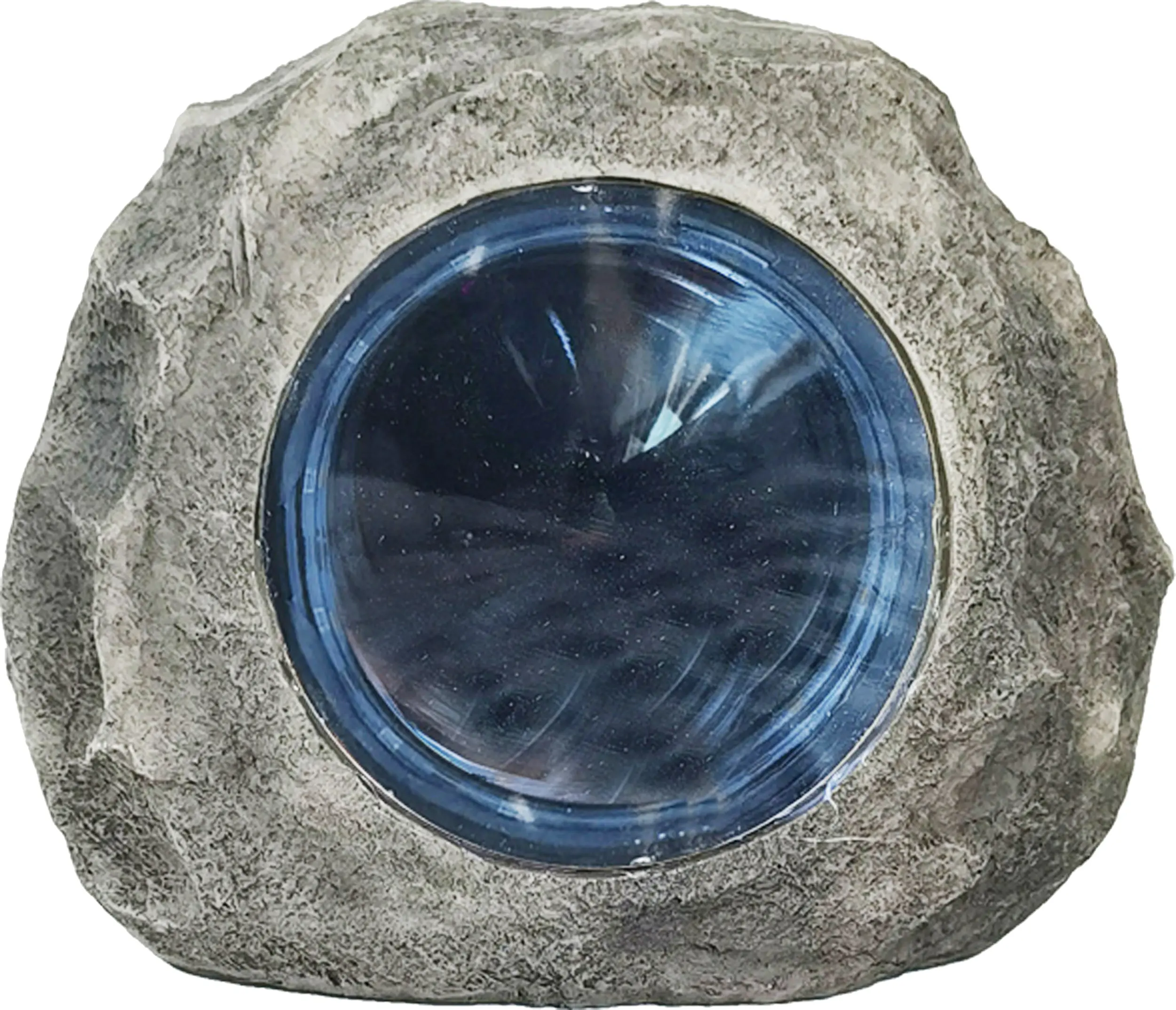 LED Solarleuchte Stein mit Dämmerungssensor grau-blau LED Solarleuchte Stein mit Dämmerungssensor grau-blau