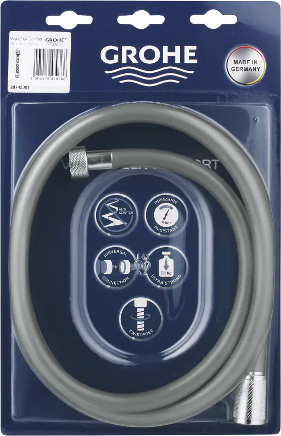 Grohe Brauseschlauch VitalioFlex Comfort verchromt, Länge 150 cm