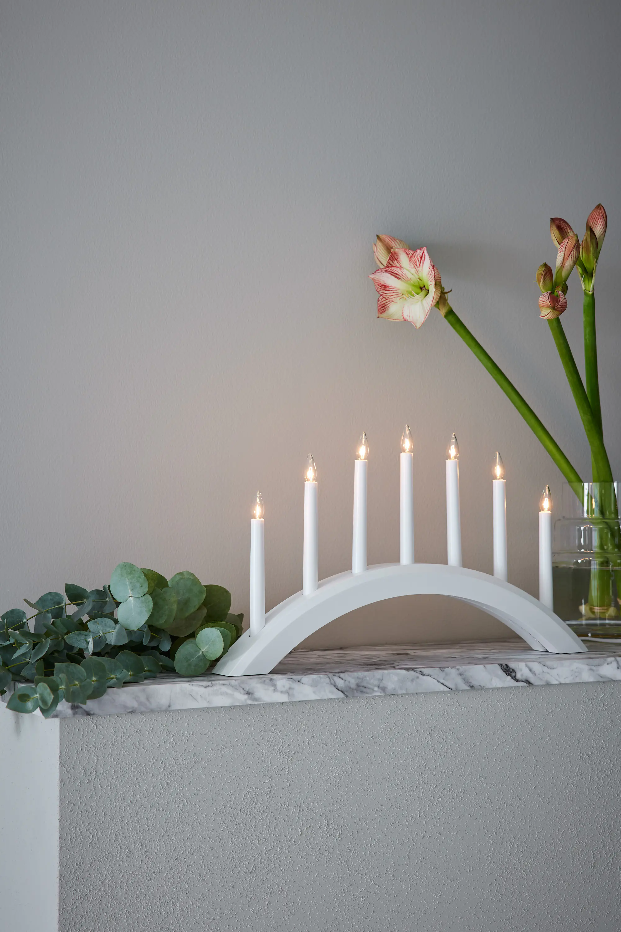 Markslöjd Adventskerzenhalter Avento 7-flammig weiß