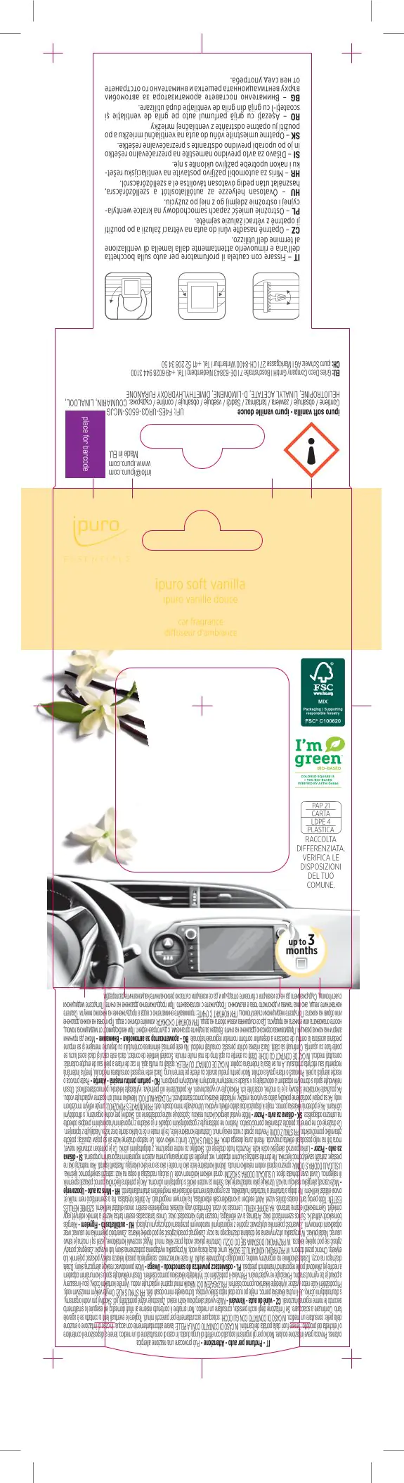 ipuro Essentials Autoduft soft vanilla